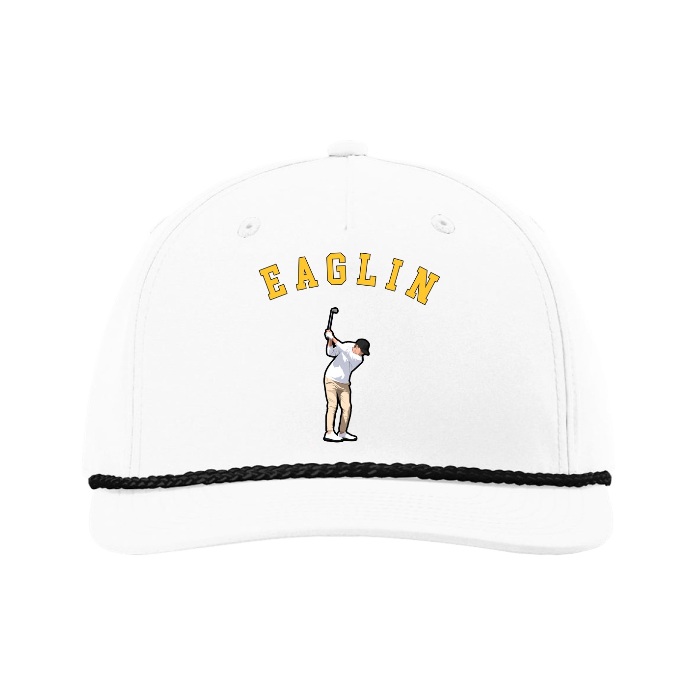 Five-Panel Classic Rope Cap — Shirsey Arch in White