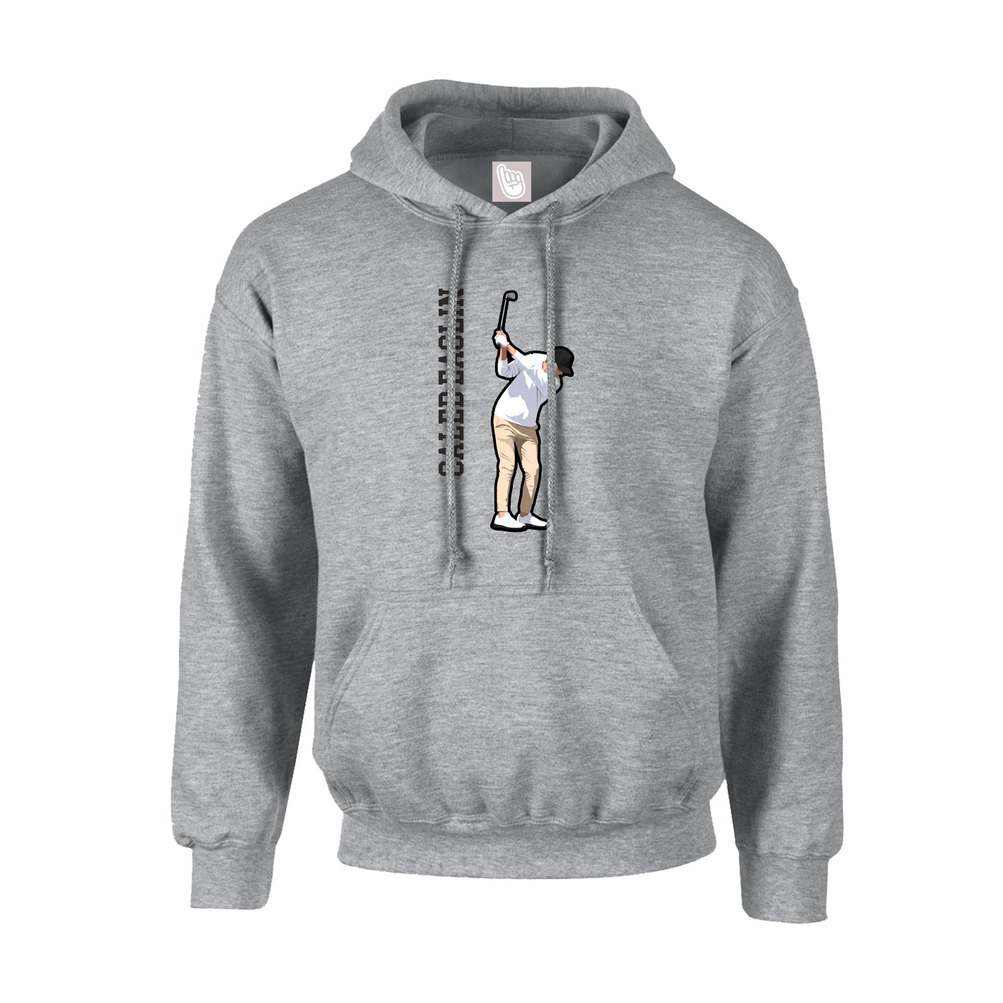 Youth Hoodie — Name Vertical in Grey