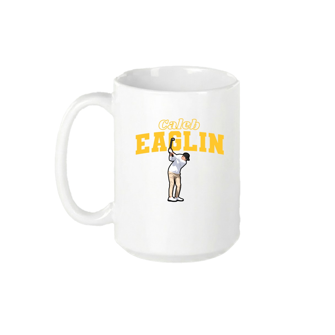 15oz Coffee Mug — Name Arch in White