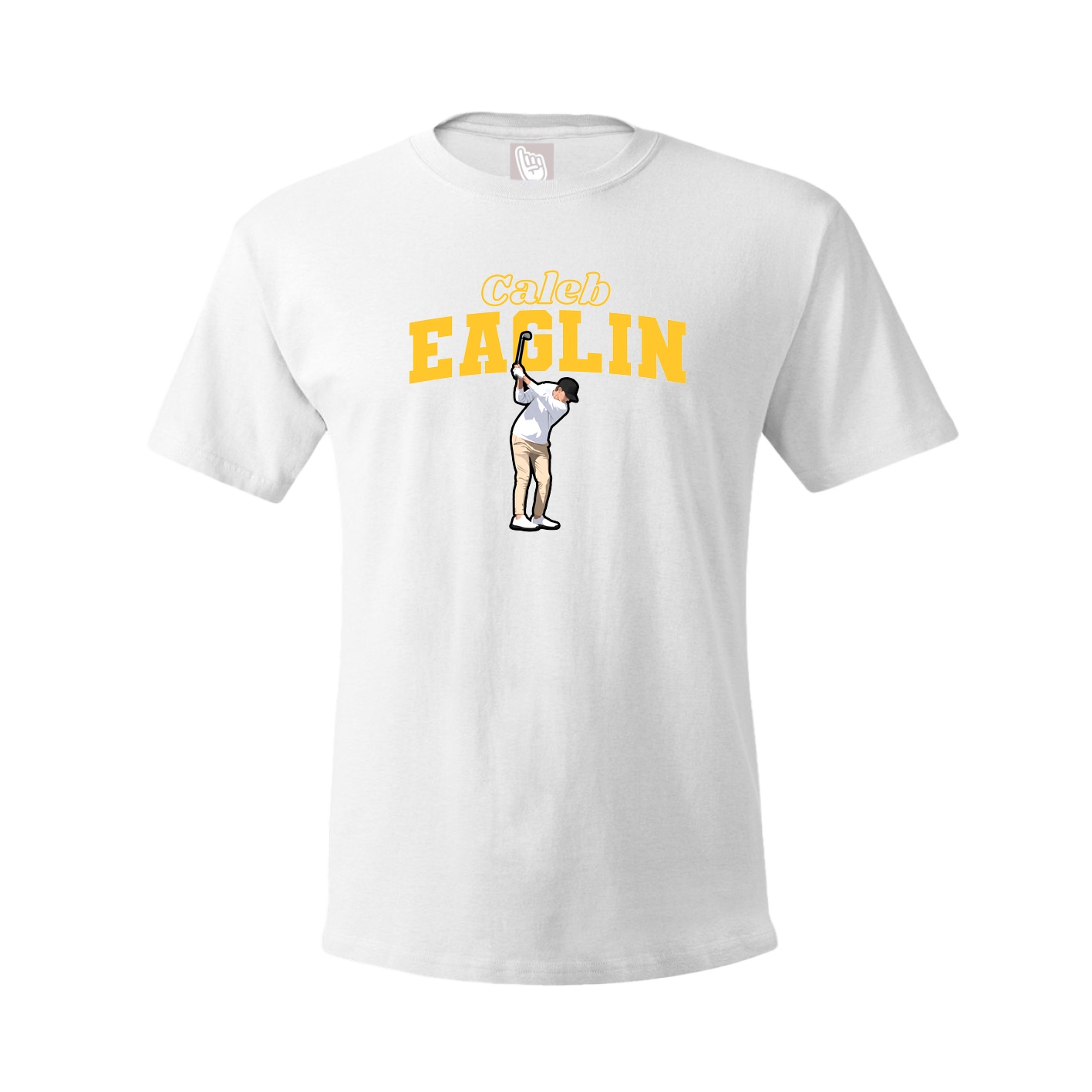Youth Tee — Name Arch in White