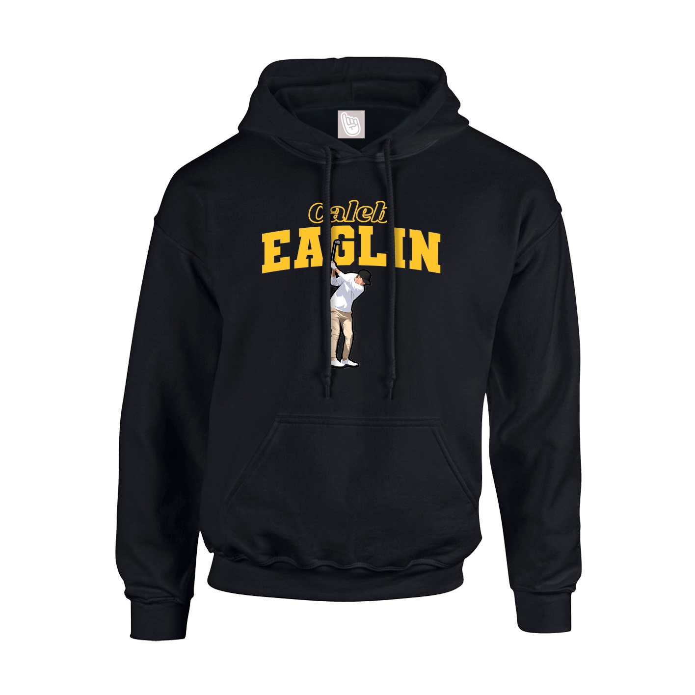 Youth Hoodie — Name Arch in Black