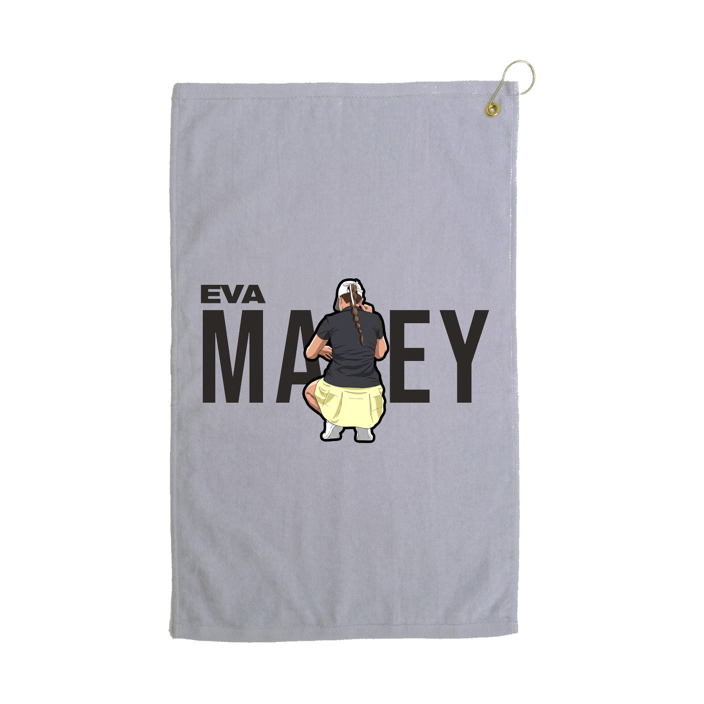 Golf Towel — Player Name in Grey