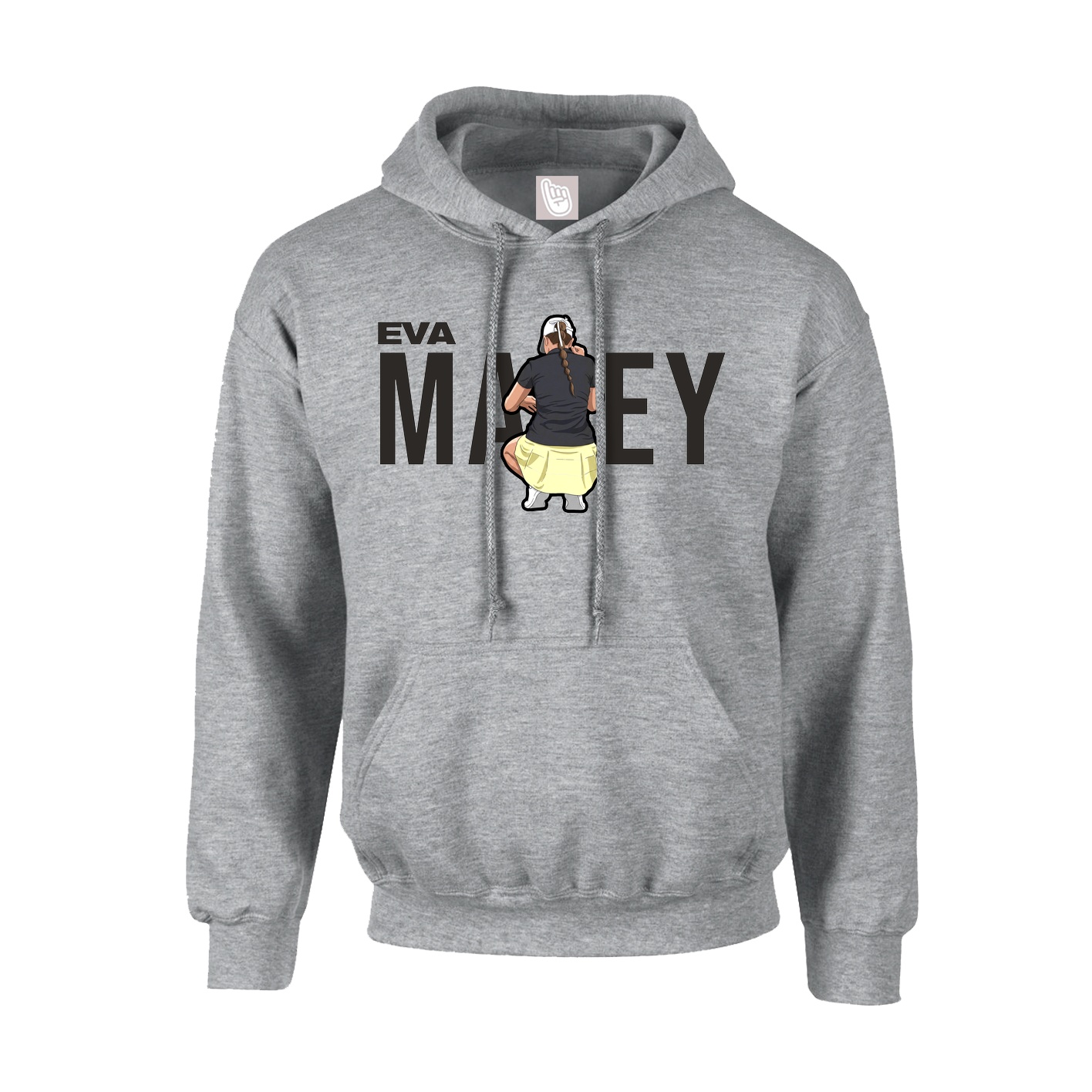 Youth Hoodie — Player Name in Grey