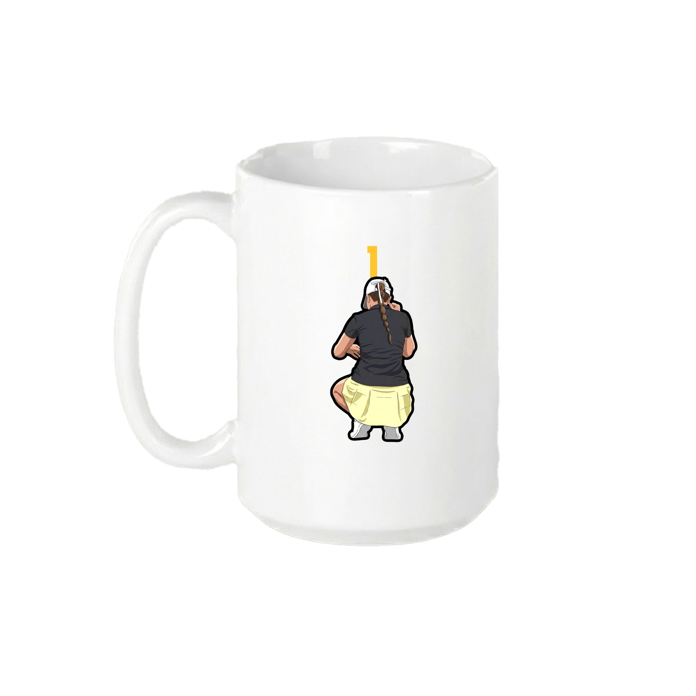 15oz Coffee Mug — Number Top in White