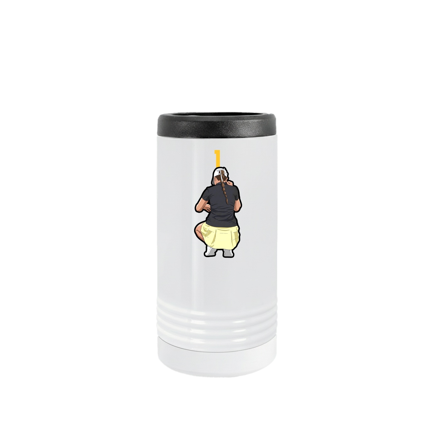 Slim Beverage Holder — Number Top in White