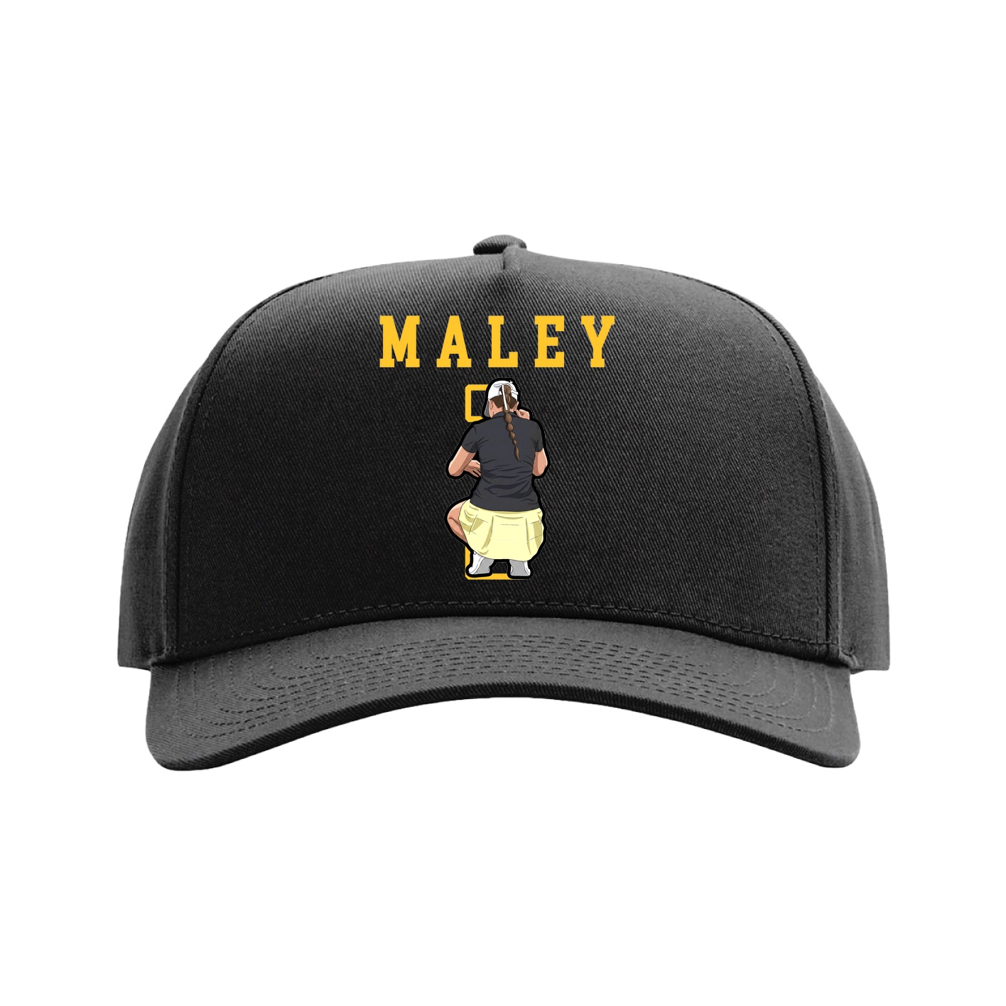 Full Fabric Five-Panel Champ Cap — Shirsey in Black