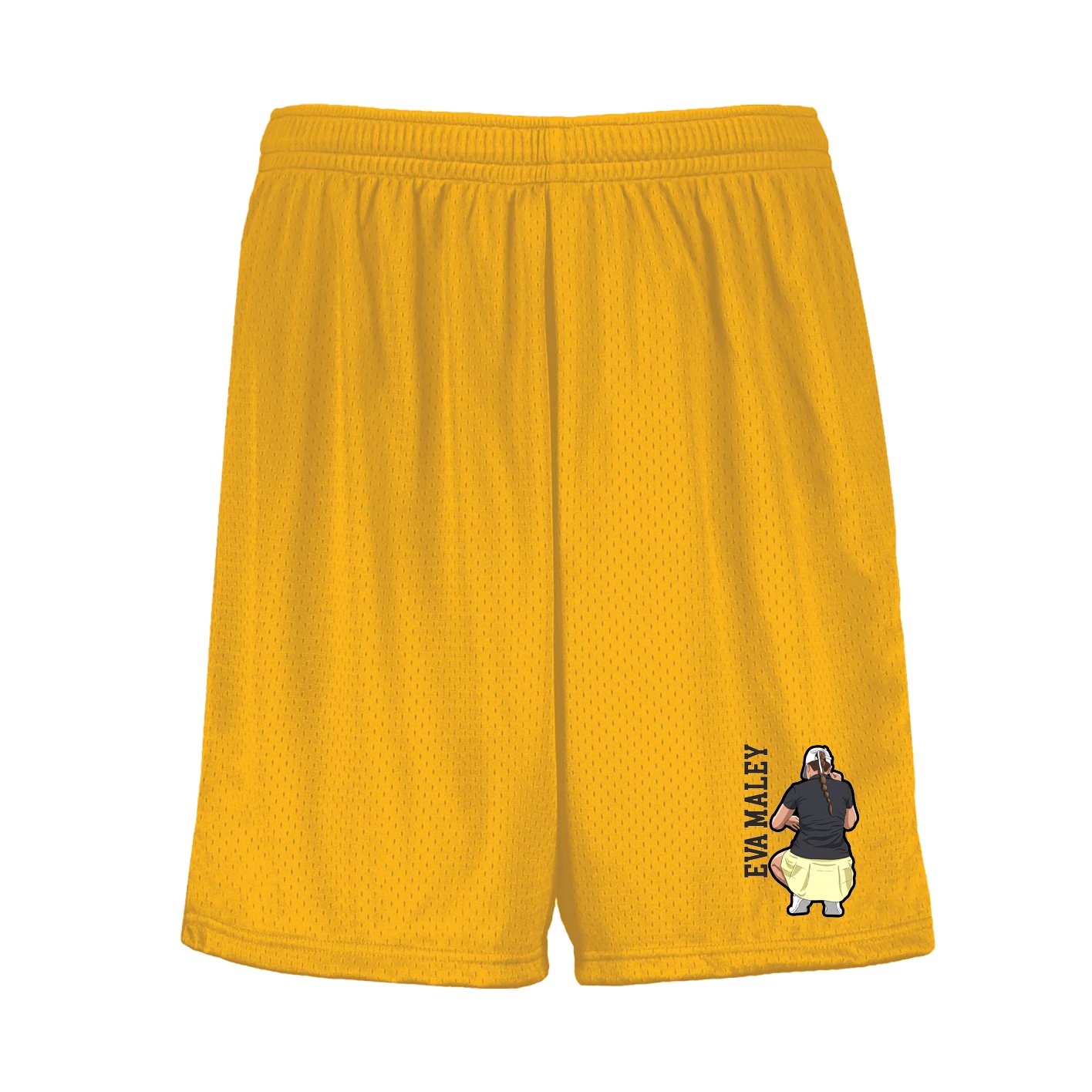 Shorts — Name Vertical in Gold