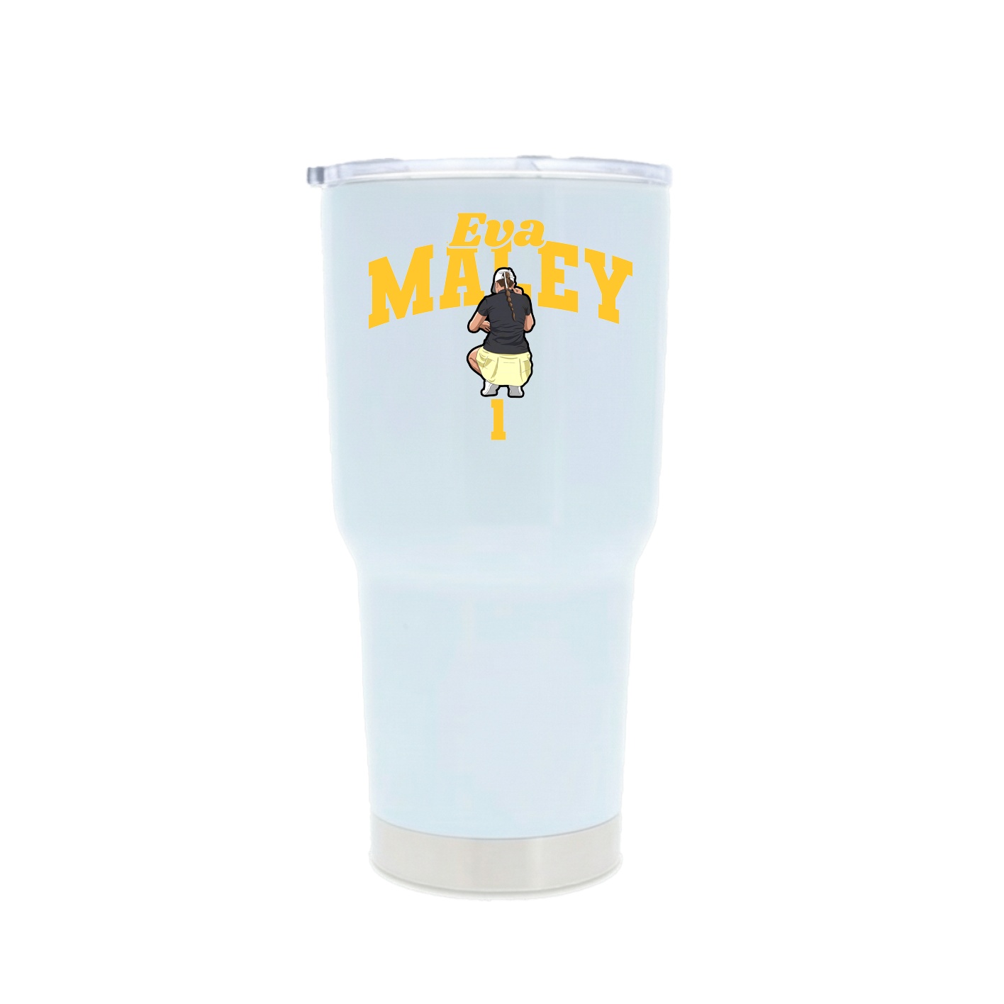30oz Stainless Steel Tumbler — Signature Arch in White