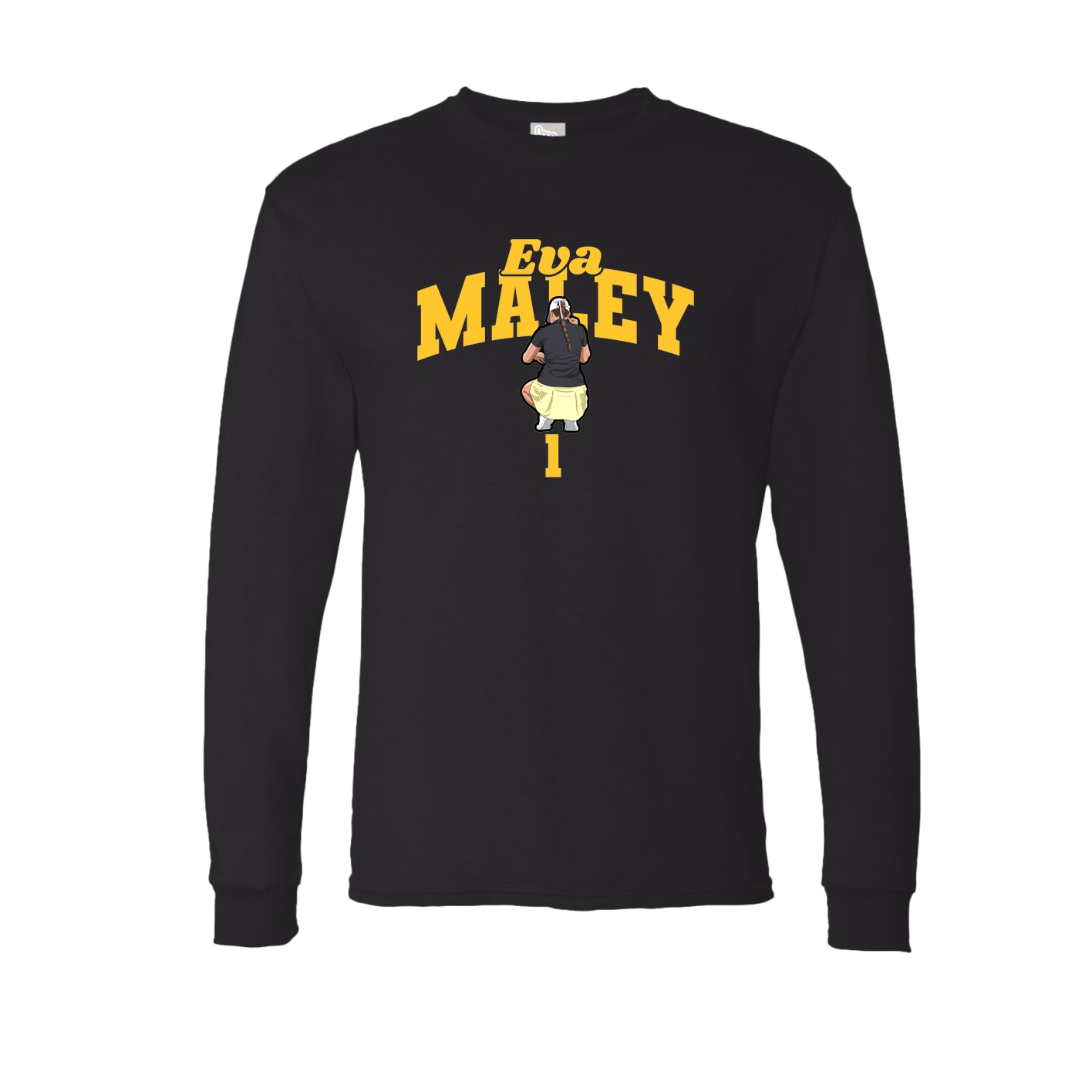 Long Sleeve Tee — Signature Arch in Black
