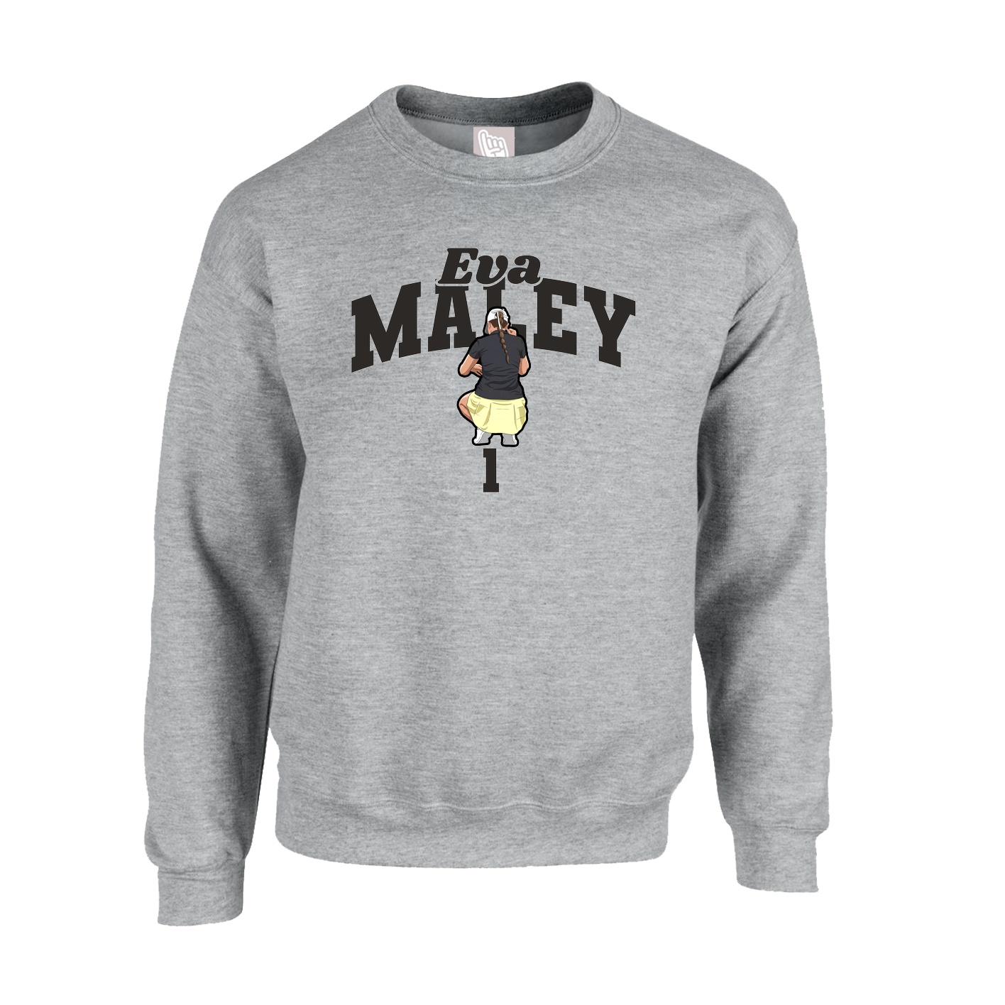 Fleece Crew — Signature Arch in Grey