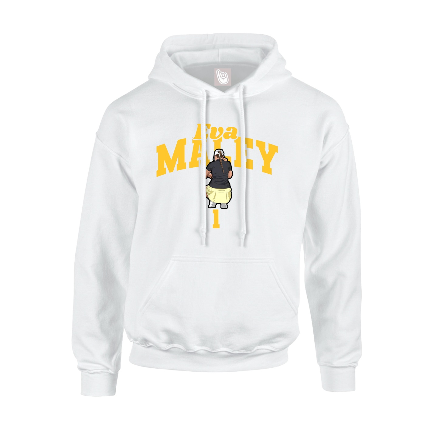 Youth Hoodie — Signature Arch in White