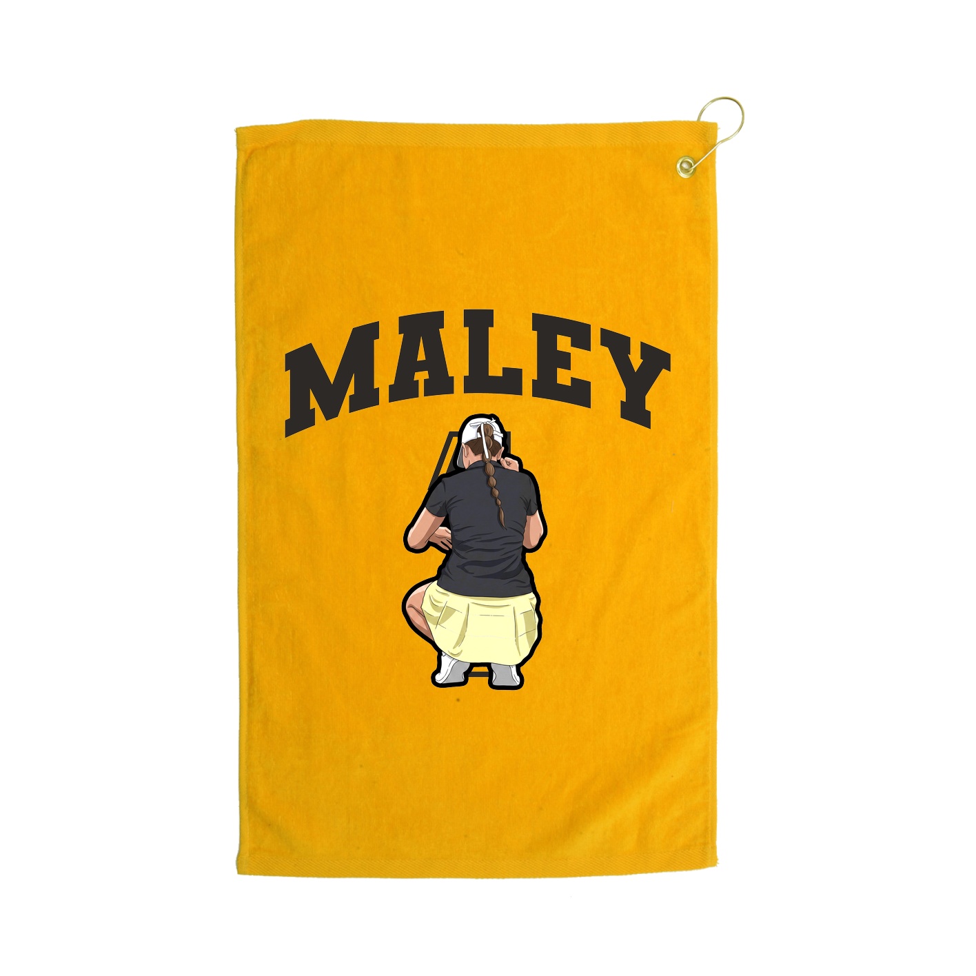 Golf Towel — Number in Gold