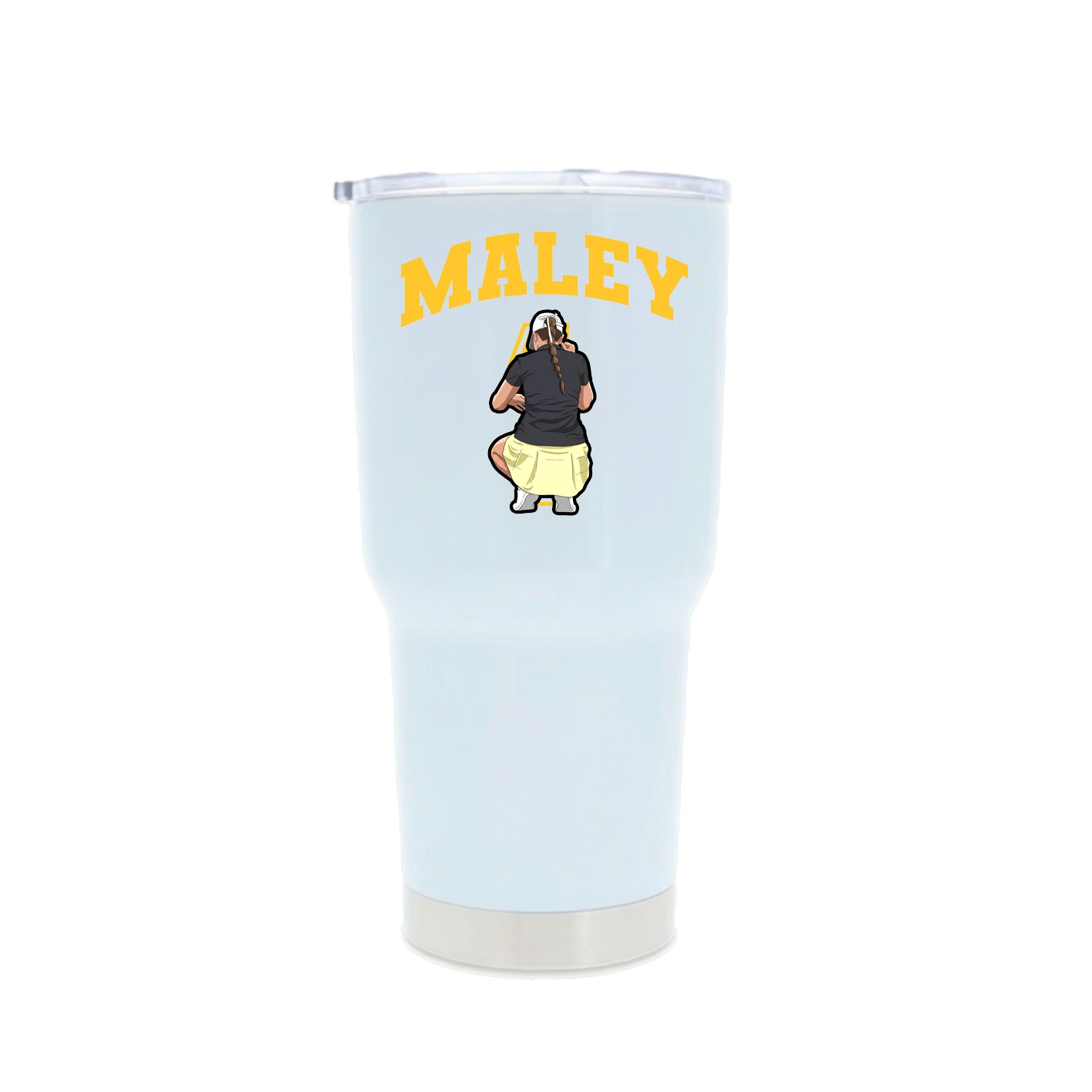 30oz Stainless Steel Tumbler — Number in White
