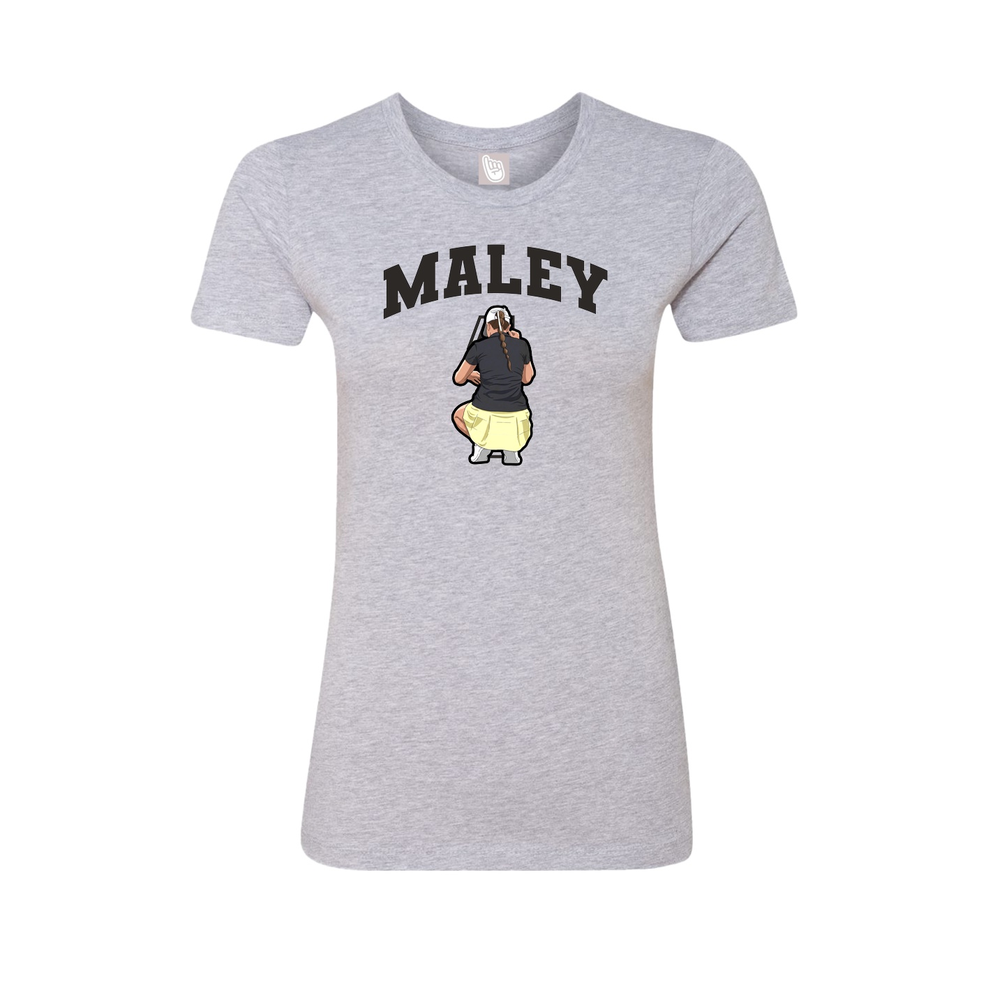 Fitted Women's Tee — Number in Grey