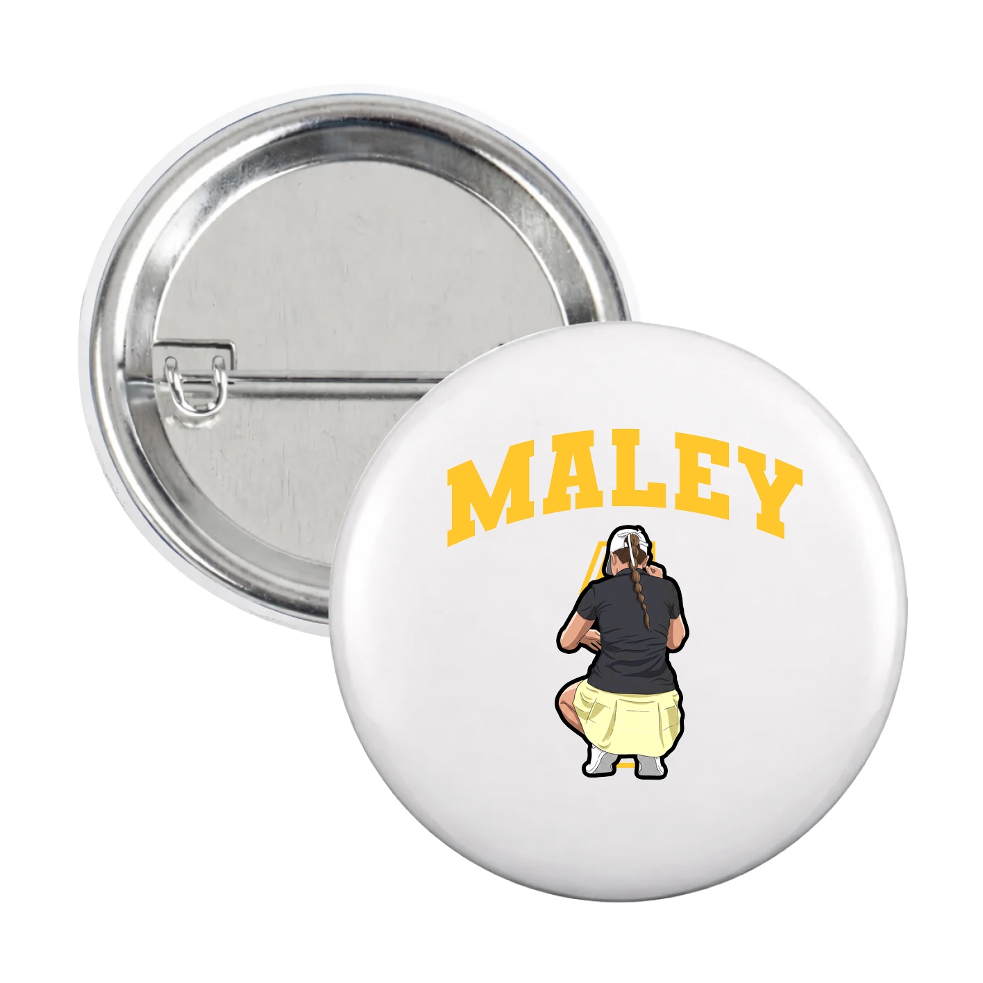 Game Day Button — Number in White