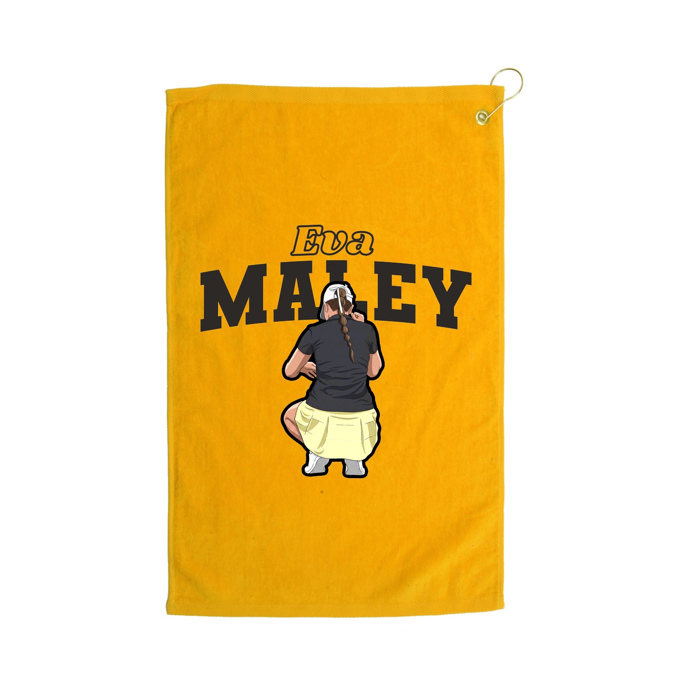 Golf Towel — Name Arch in Gold