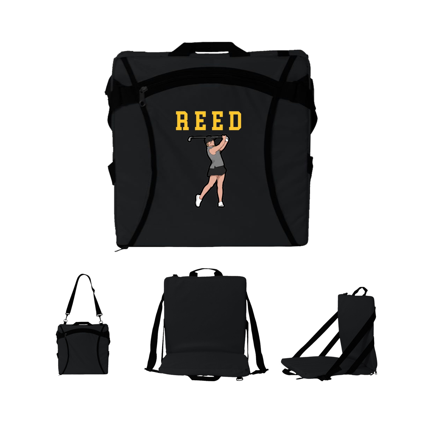 Folding Stadium Seat — Shirsey in Black