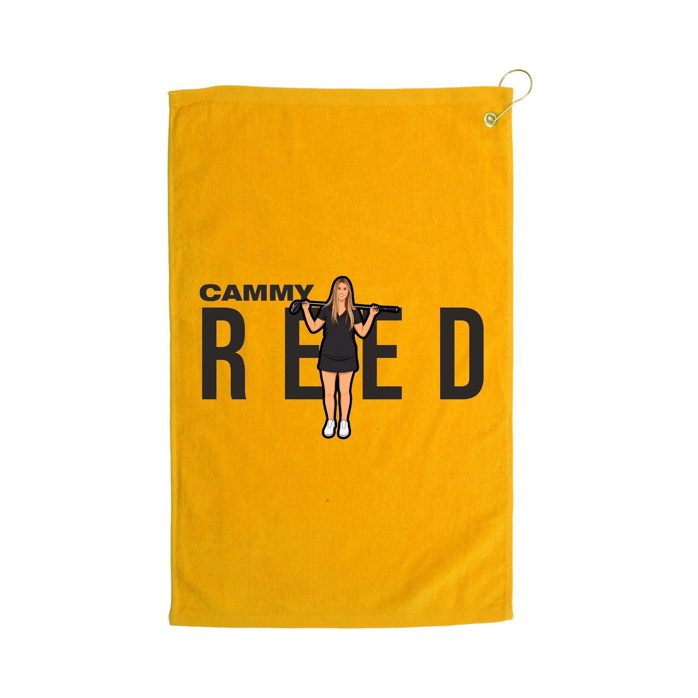 Golf Towel — Player Name in Gold