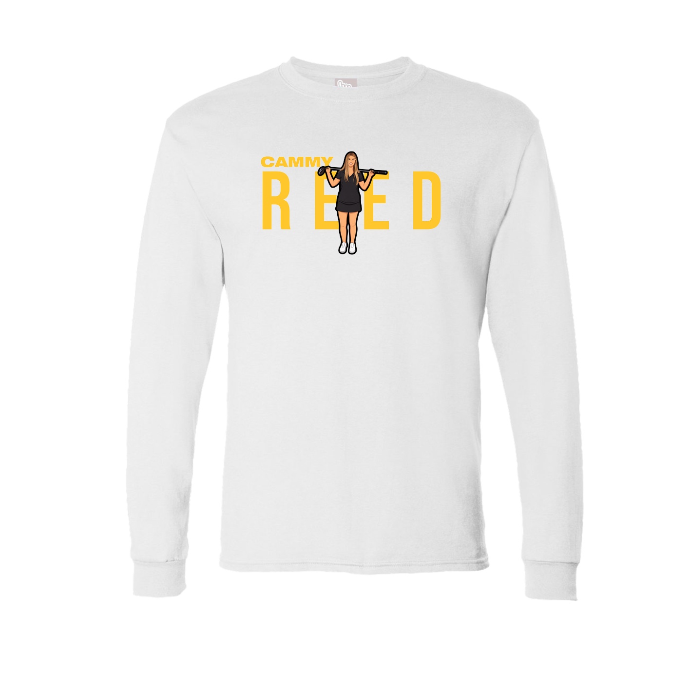 Long Sleeve Tee — Player Name in White