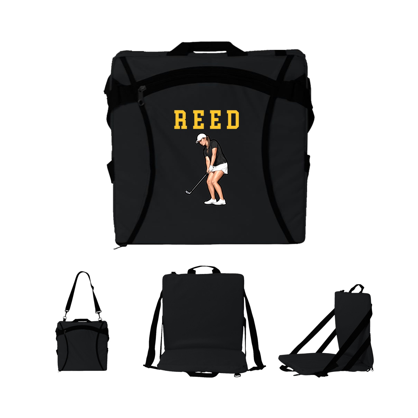 Folding Stadium Seat — Shirsey in Black