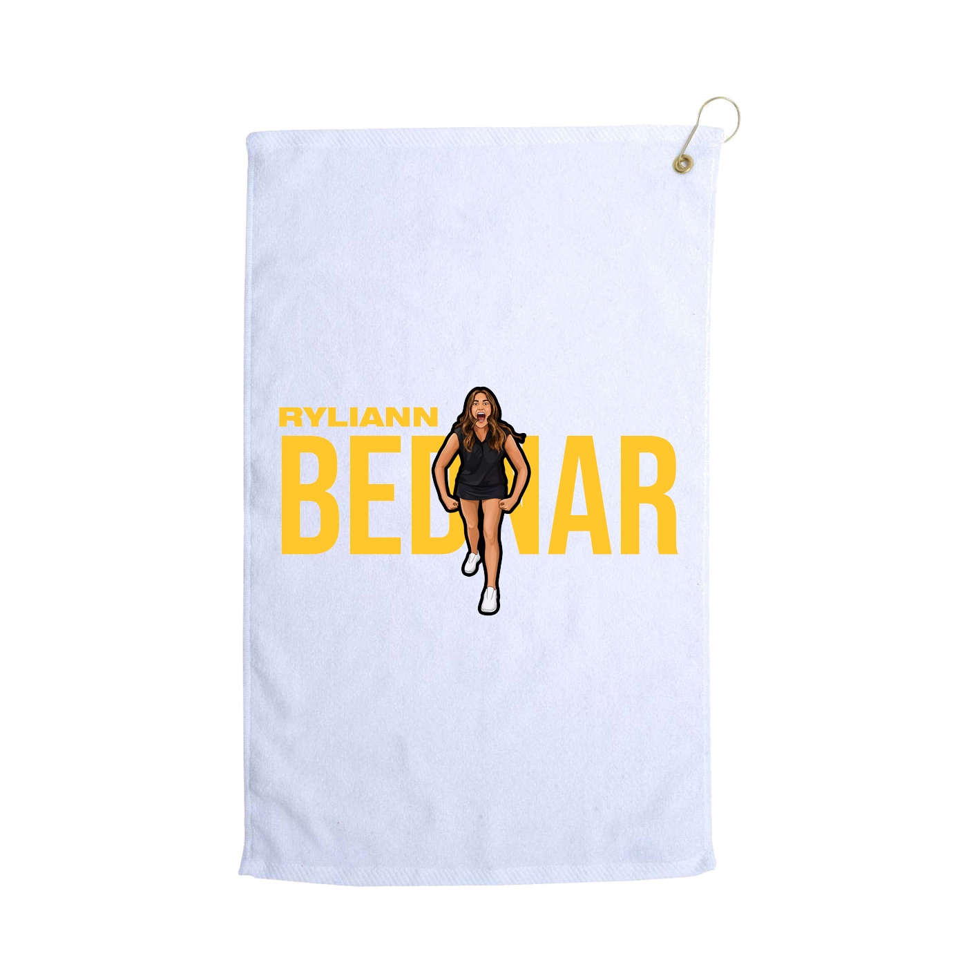 Golf Towel — Player Name in White
