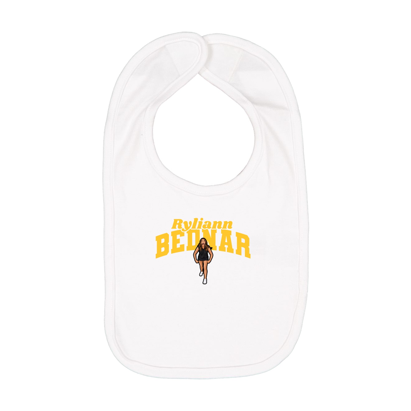 Infant Bib — Signature Arch in White