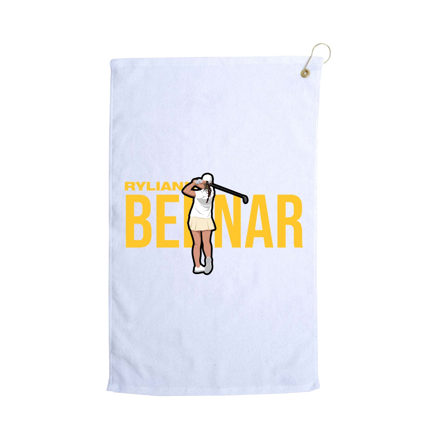 Golf Towel — Player Name in White