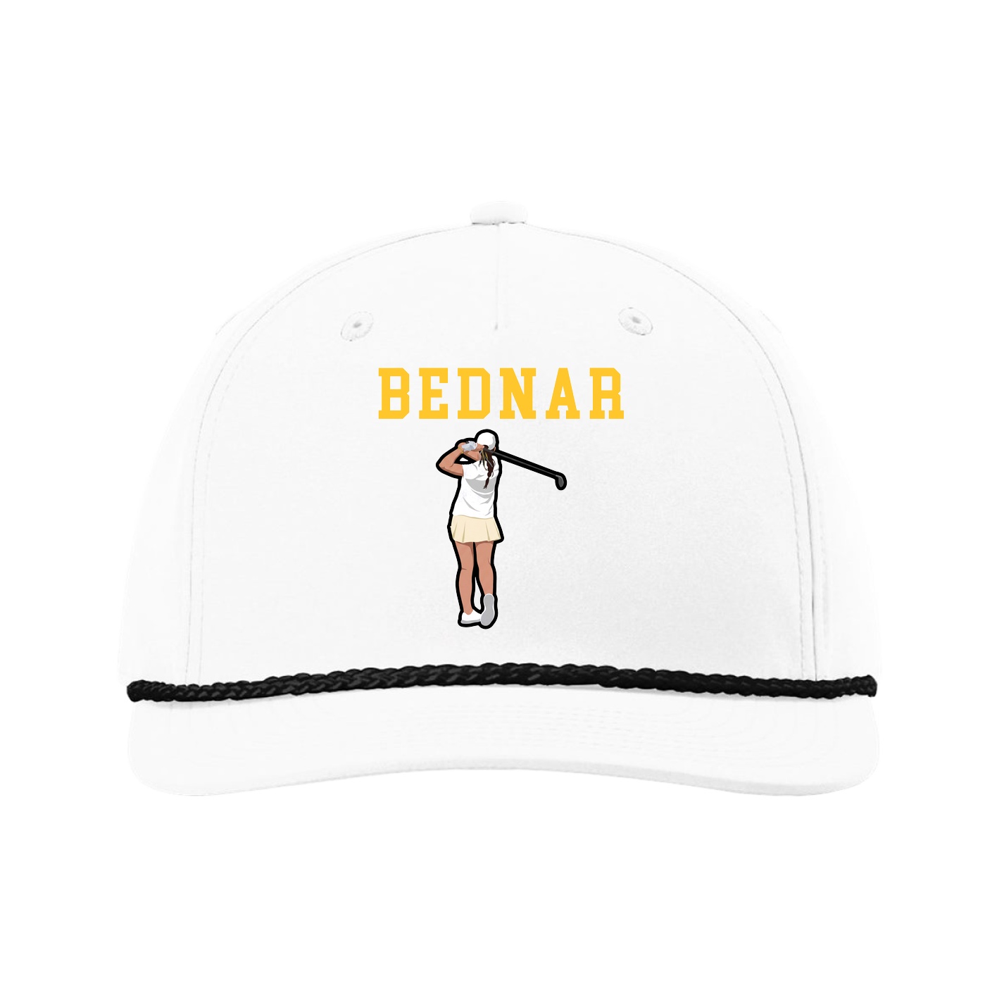 Five-Panel Classic Rope Cap — Shirsey in White