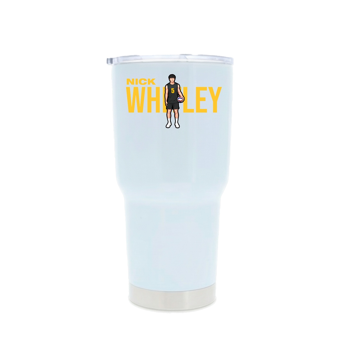 30oz Stainless Steel Tumbler — Player Name in White