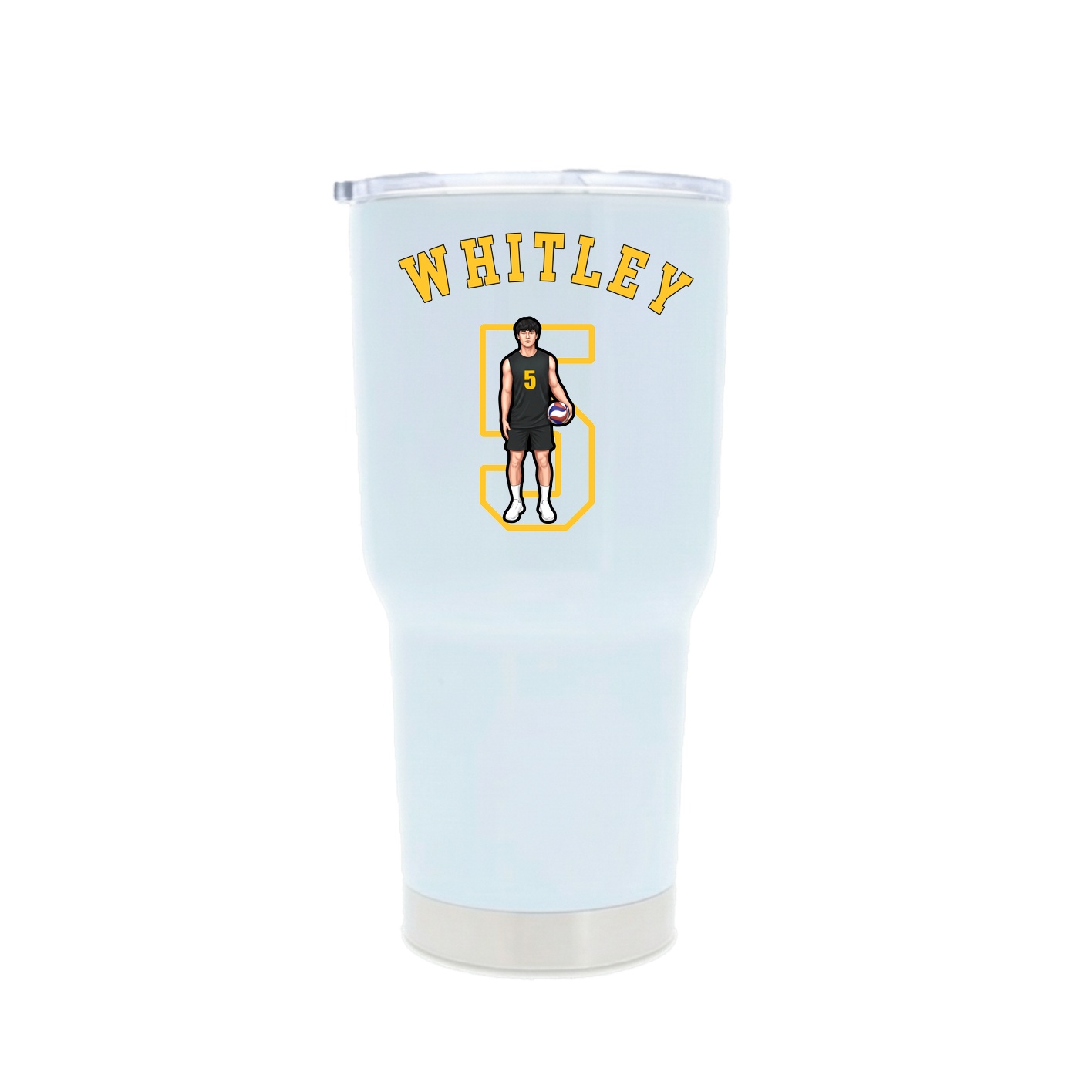 30oz Stainless Steel Tumbler — Shirsey Arch in White