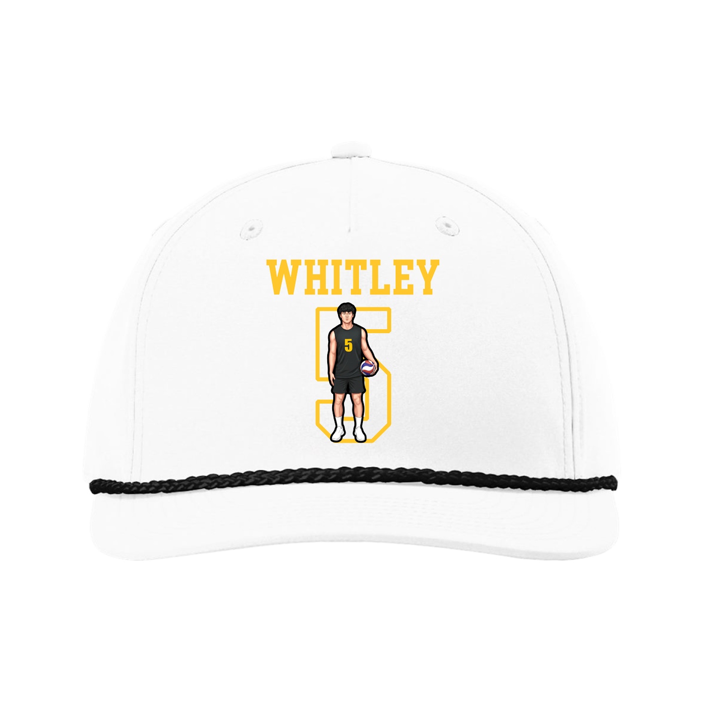 Five-Panel Classic Rope Cap — Shirsey in White