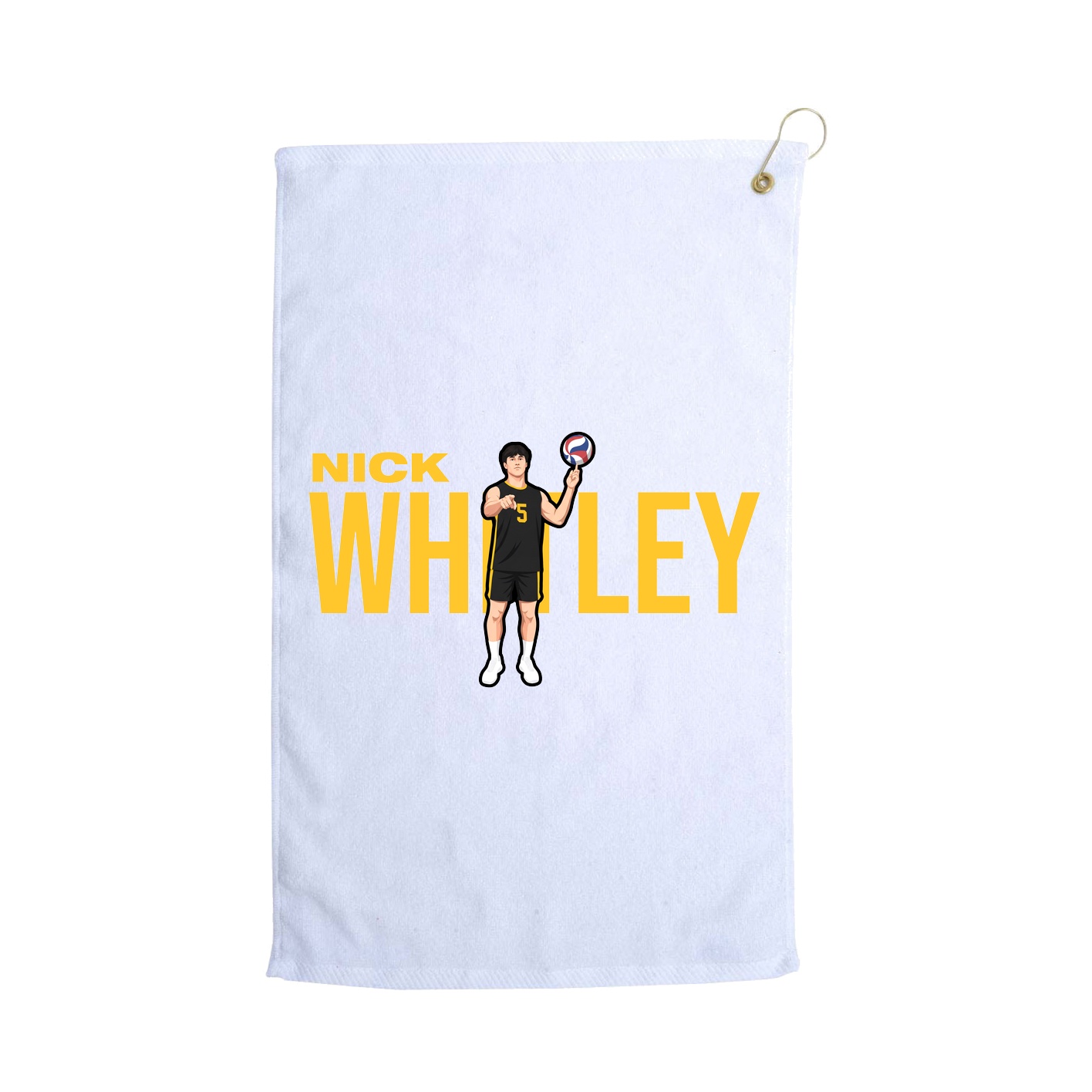 Golf Towel — Player Name in White