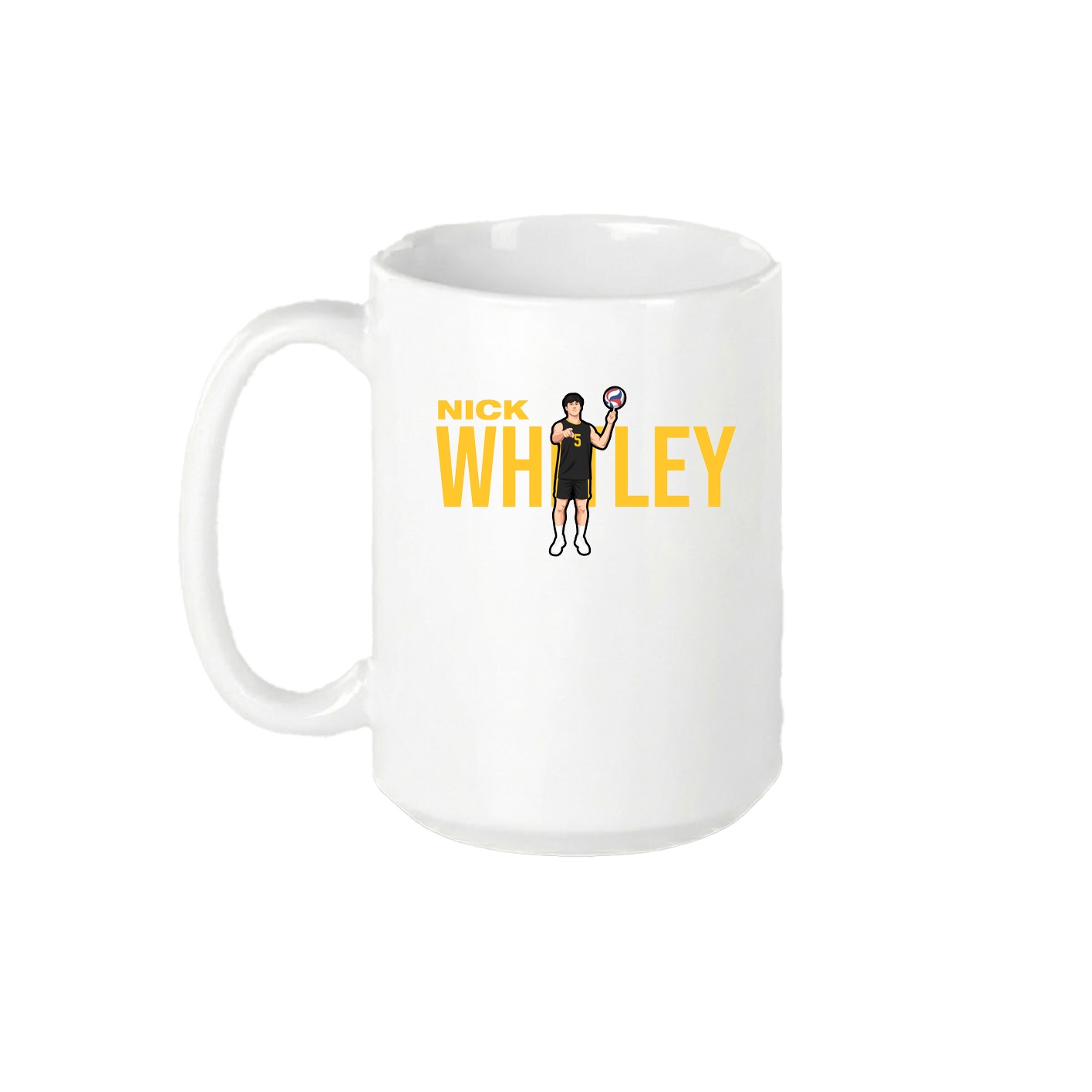 15oz Coffee Mug — Player Name in White
