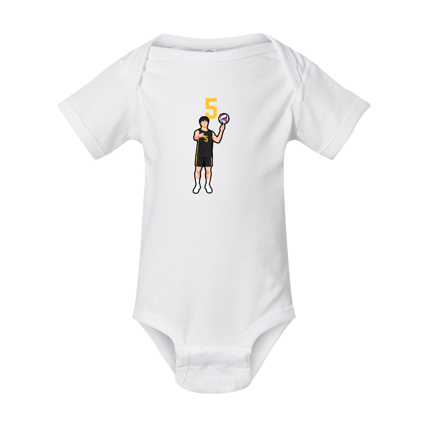 Baby Onesie — Number Top in White