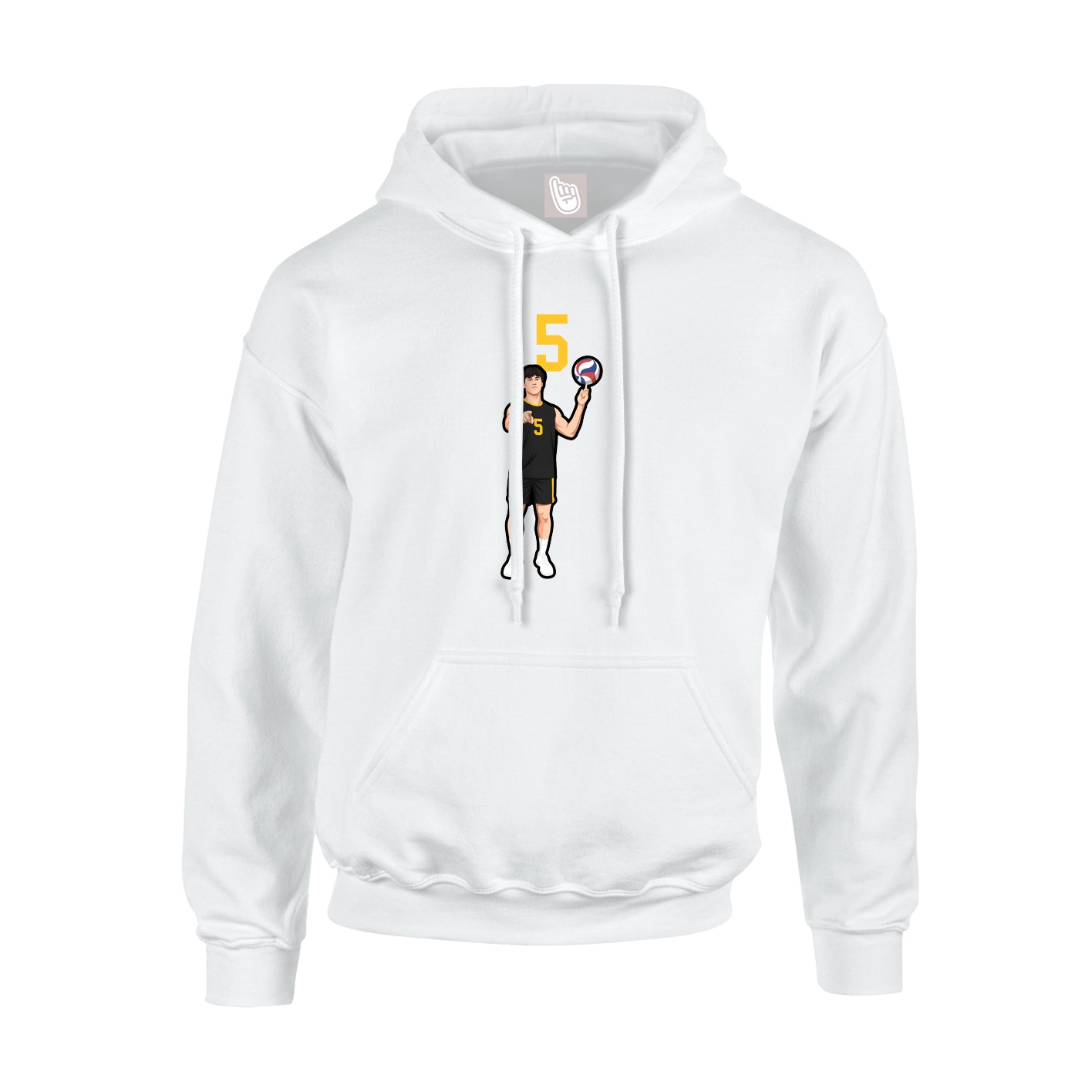 Hoodie — Number Top in White