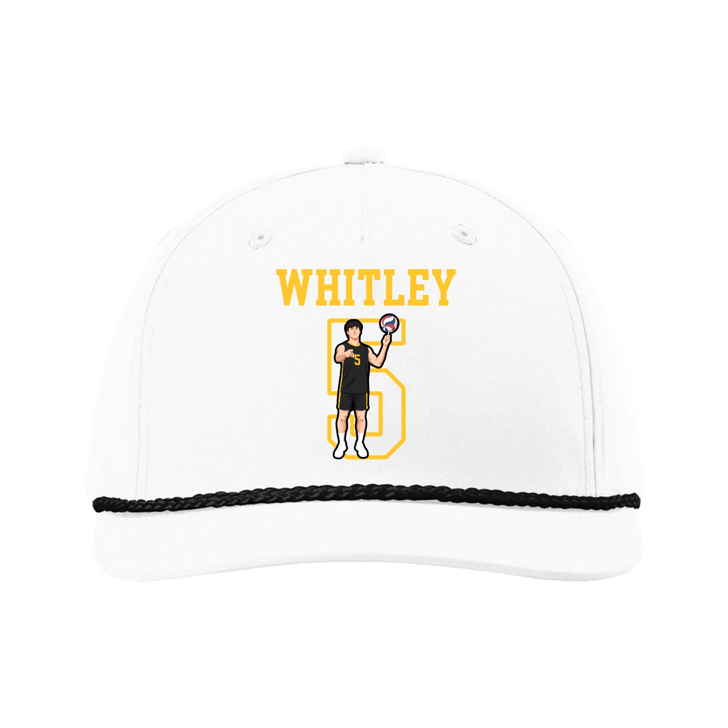 Five-Panel Classic Rope Cap — Shirsey in White