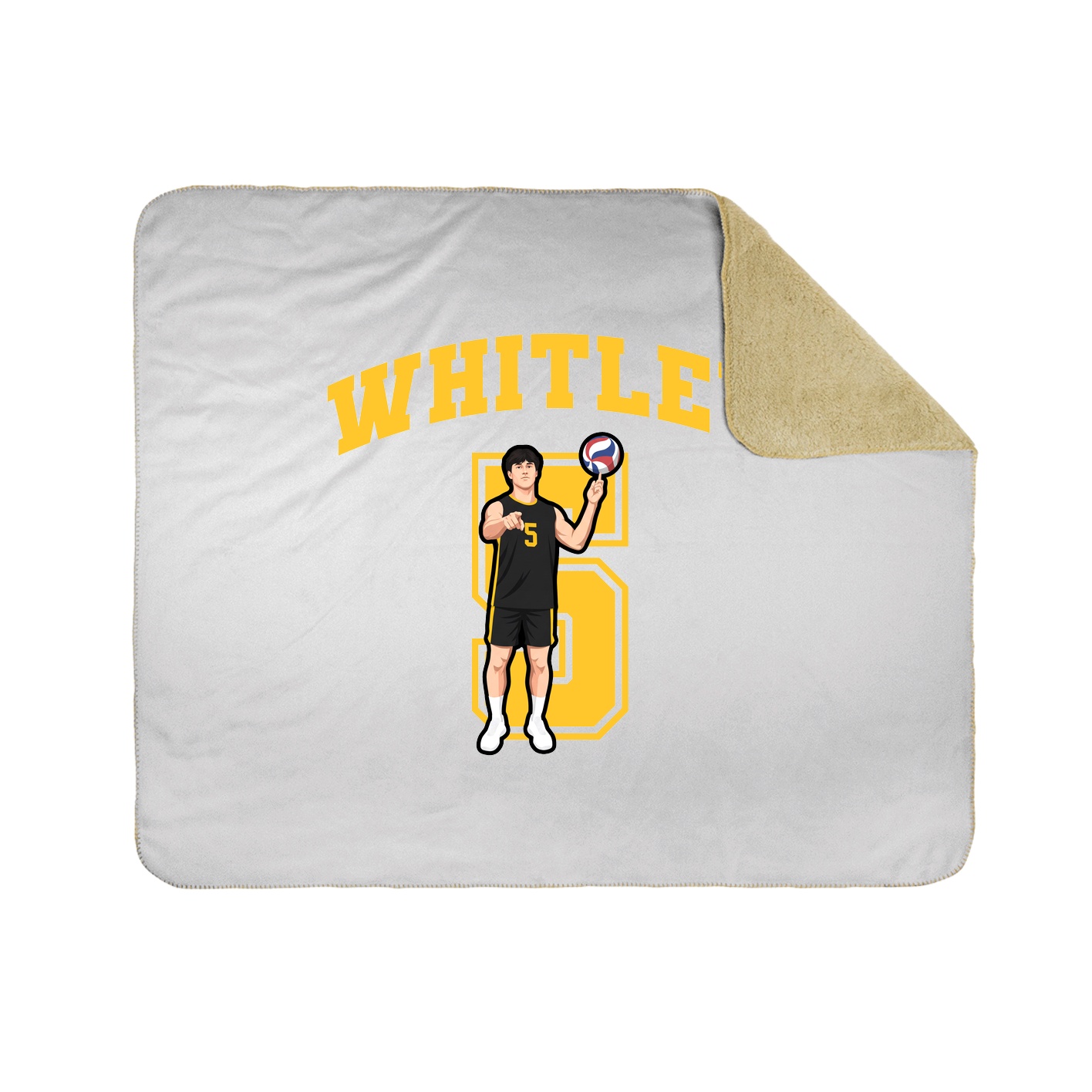 Throw Blanket — Number in White
