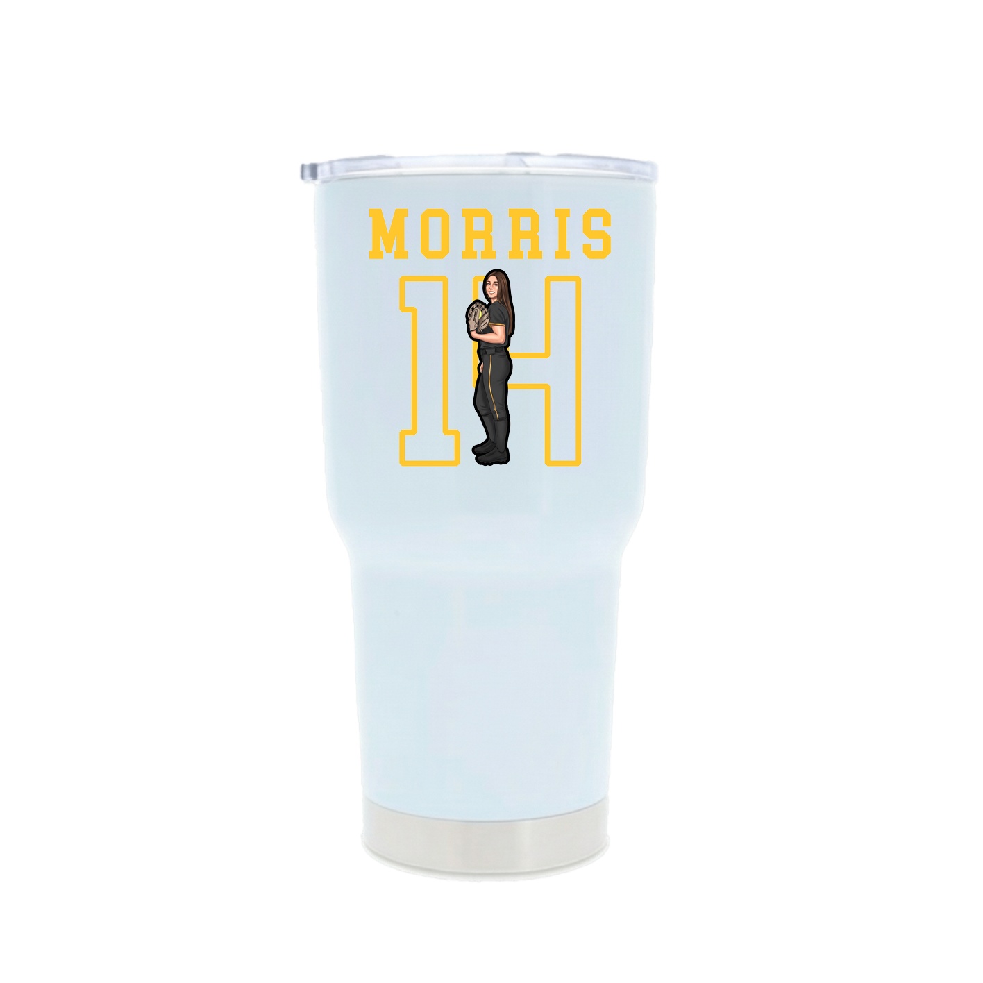 30oz Stainless Steel Tumbler — Shirsey in White
