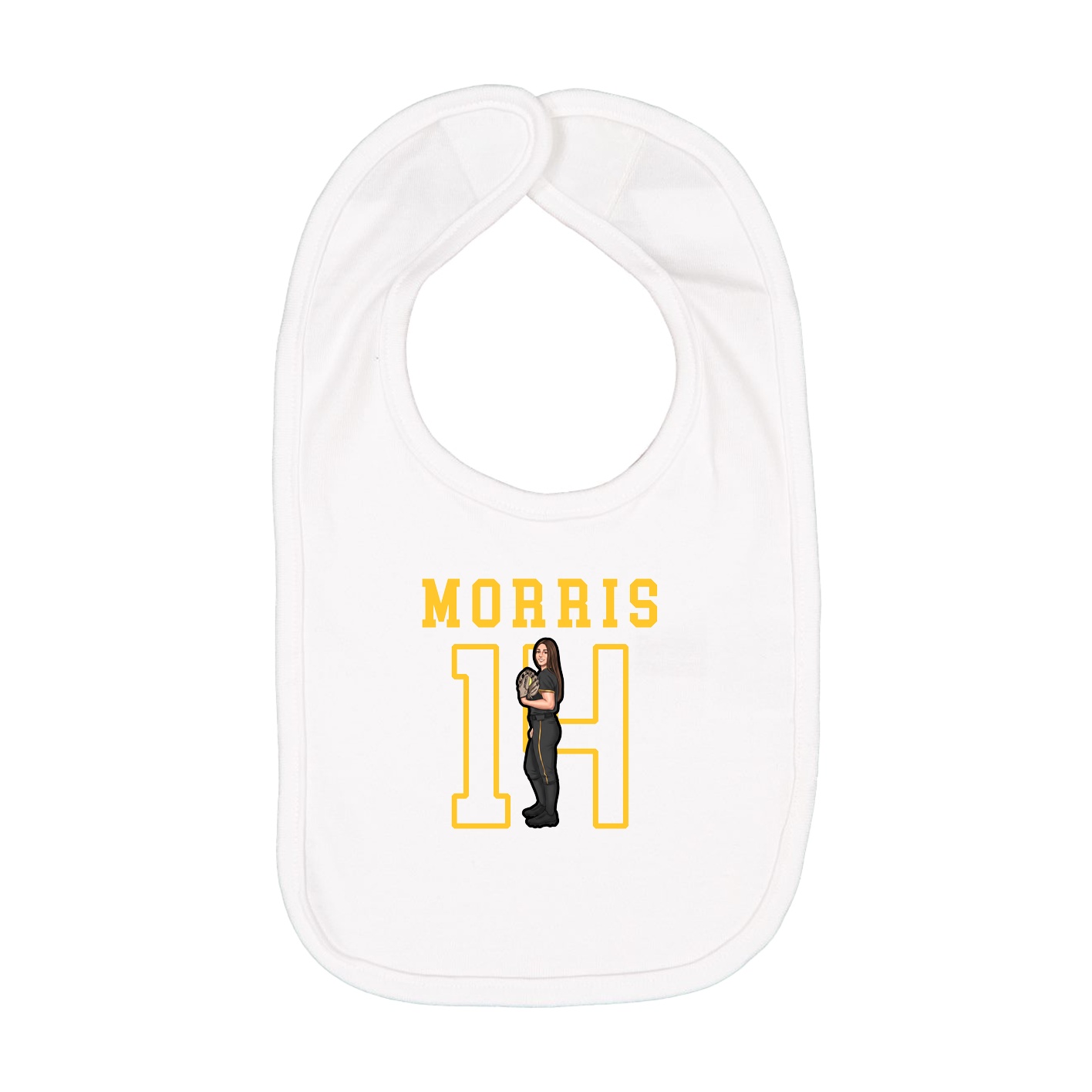 Infant Bib — Shirsey in White