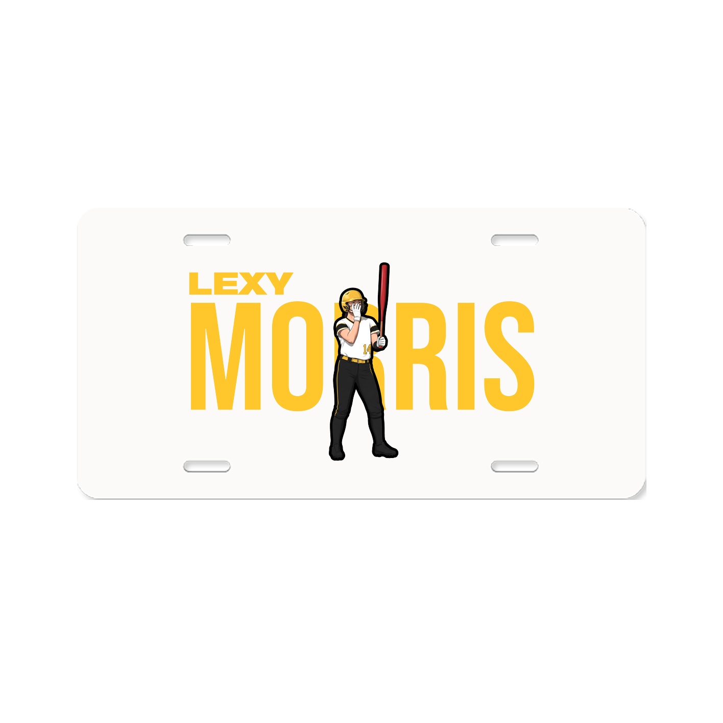 License Plate — Player Name in Classic