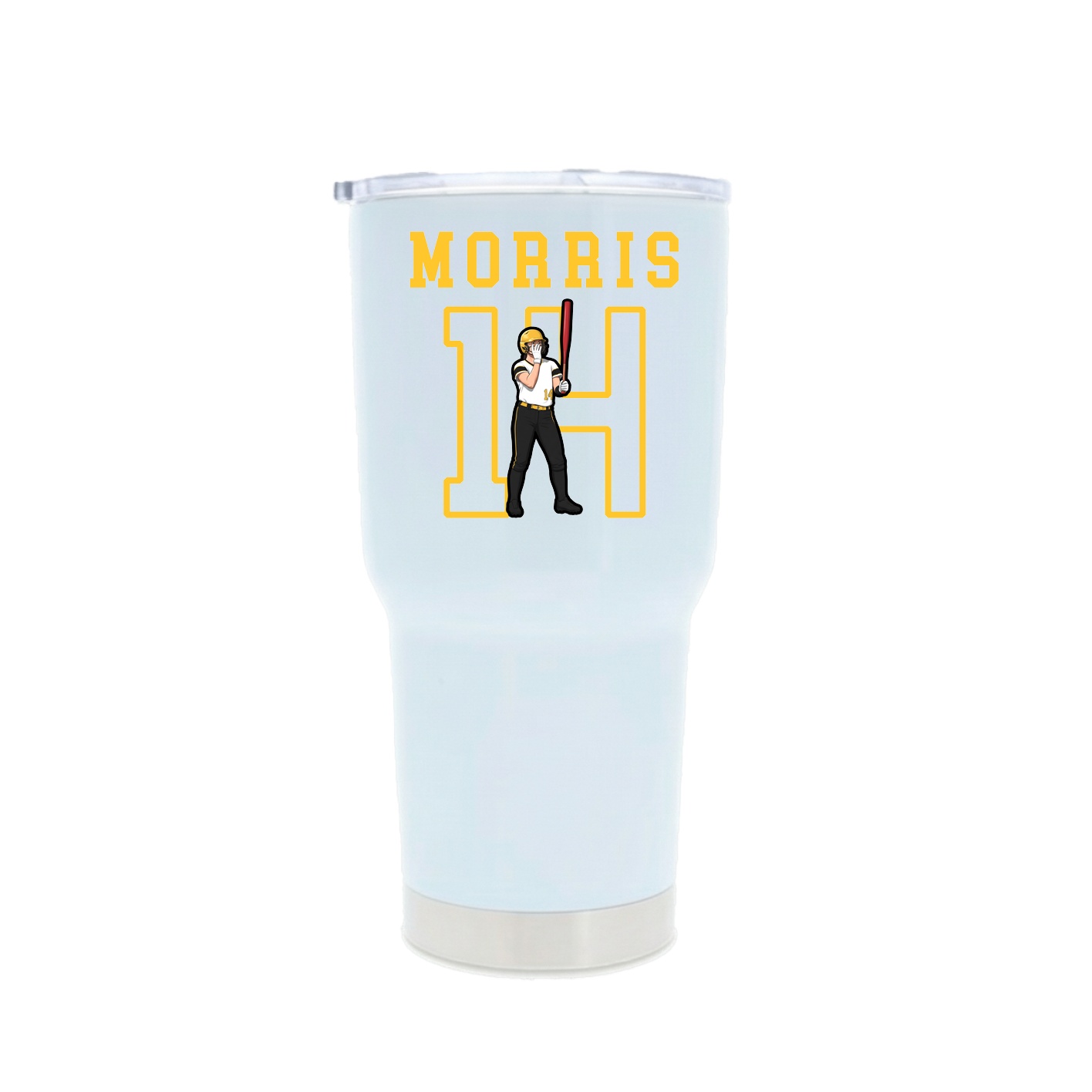 30oz Stainless Steel Tumbler — Shirsey in White