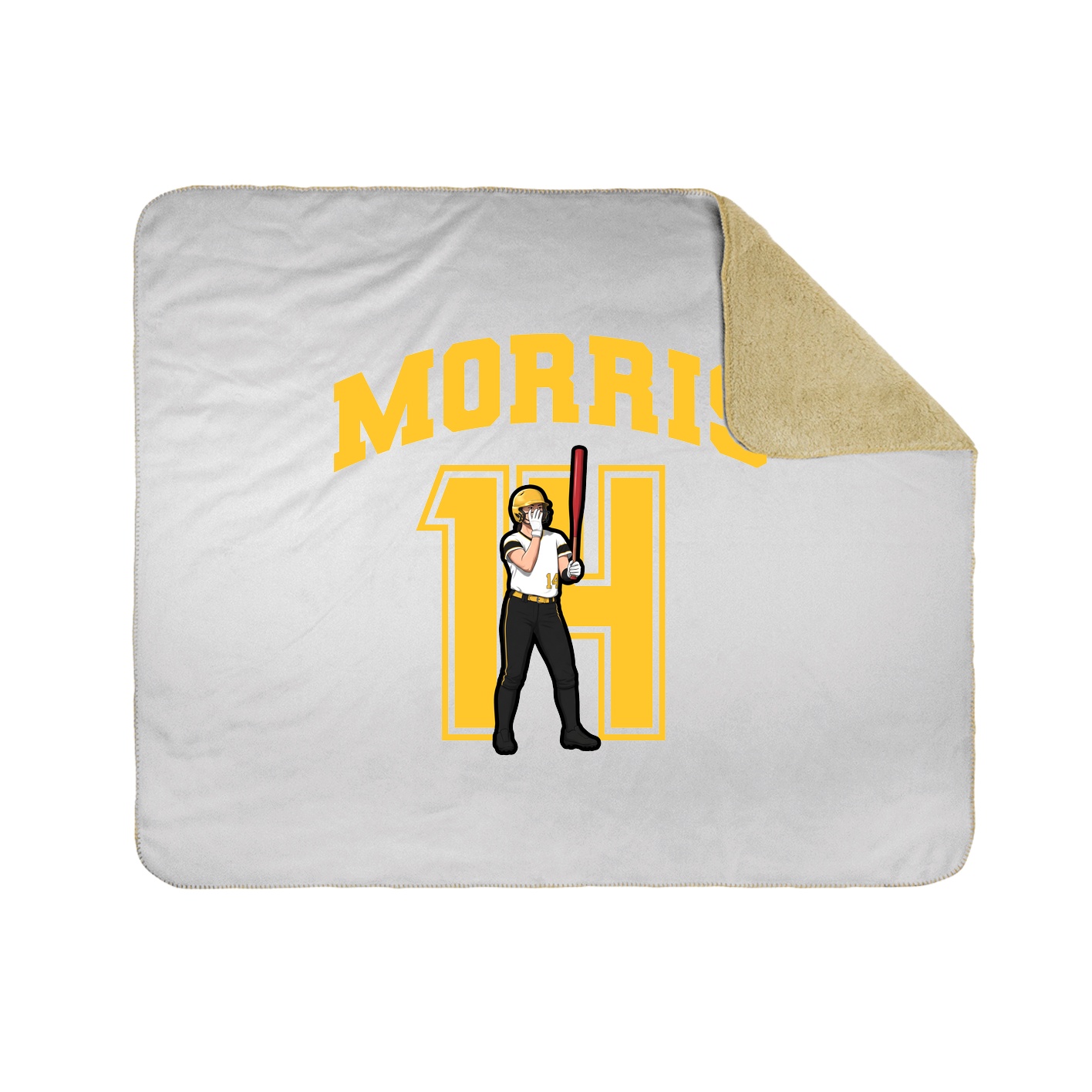 Throw Blanket — Number in White