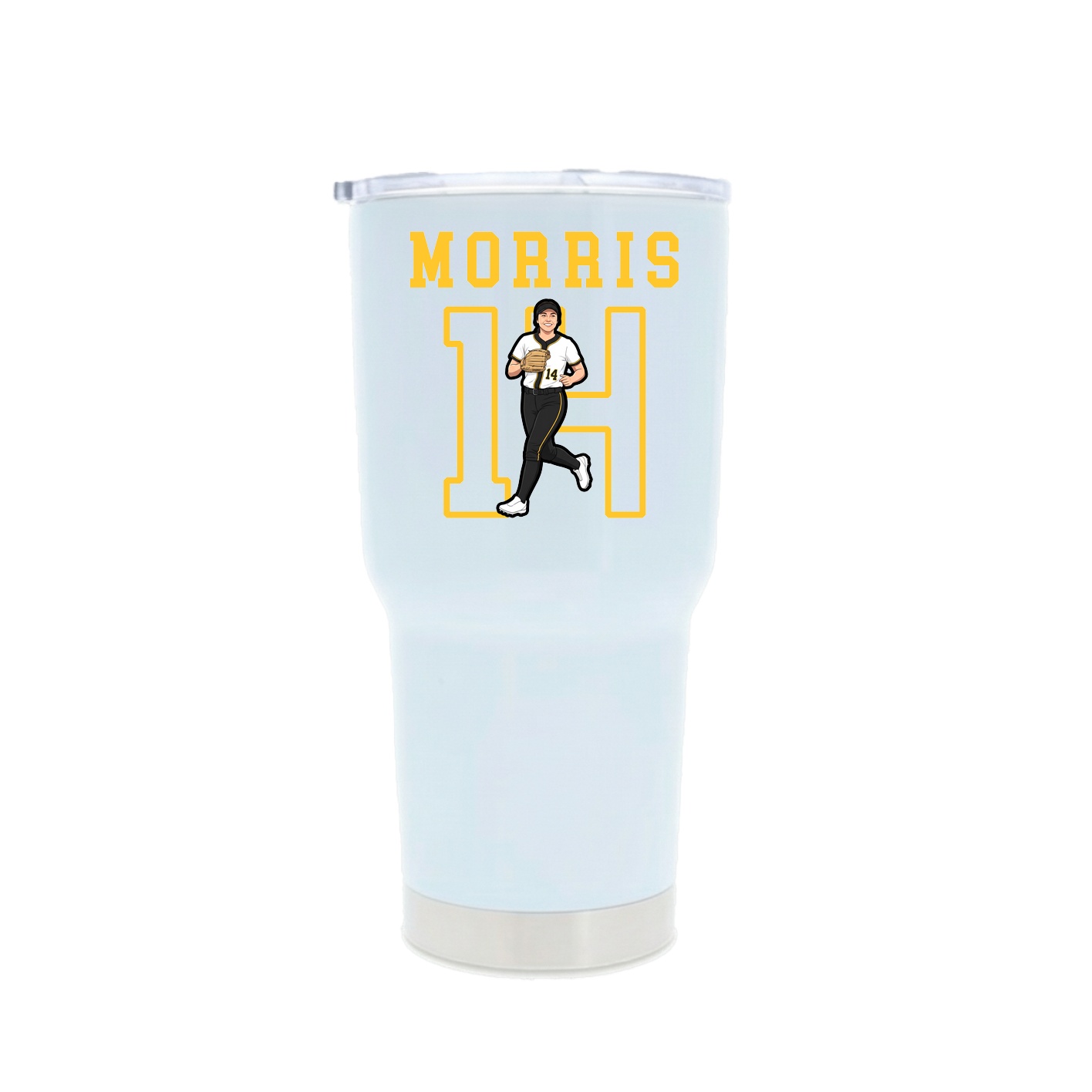 30oz Stainless Steel Tumbler — Shirsey in White