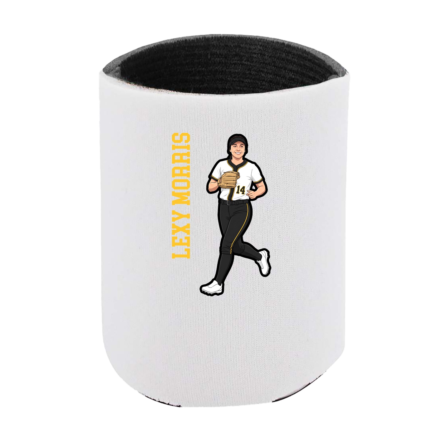 Can Holder — Name Vertical in White