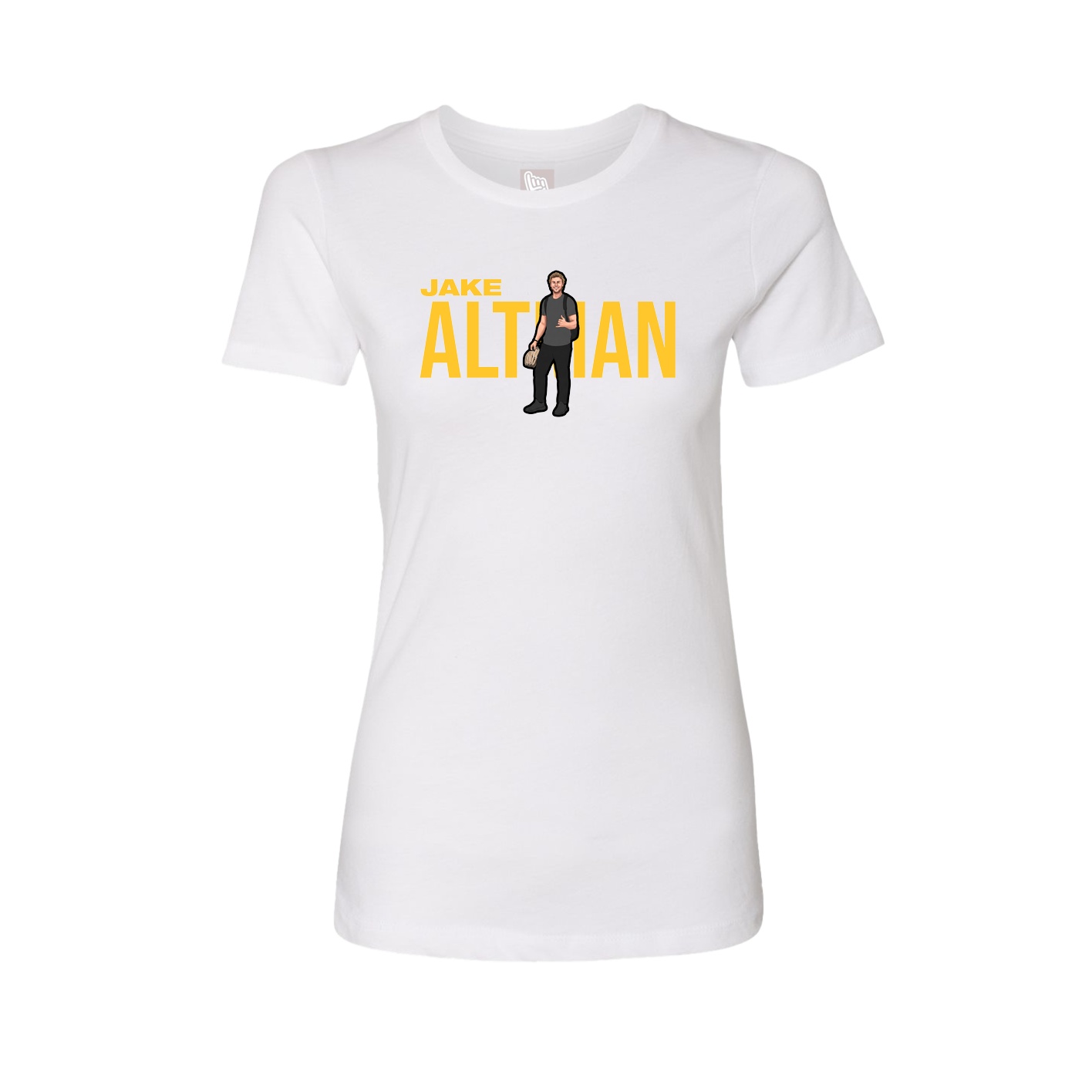 Fitted Women's Tee — Player Name in White
