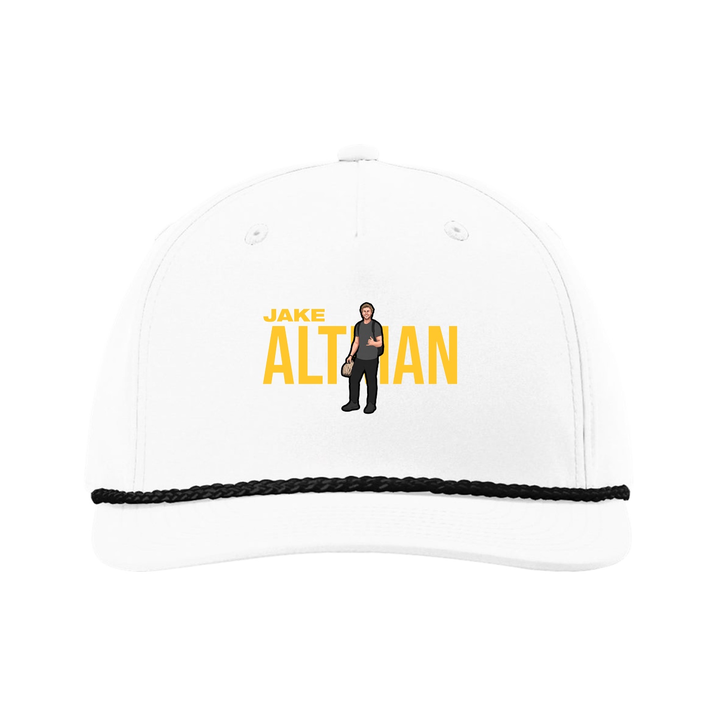 Five-Panel Classic Rope Cap — Player Name in White