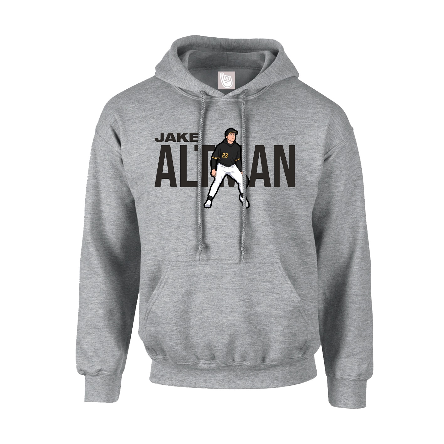 Youth Hoodie — Player Name in Grey