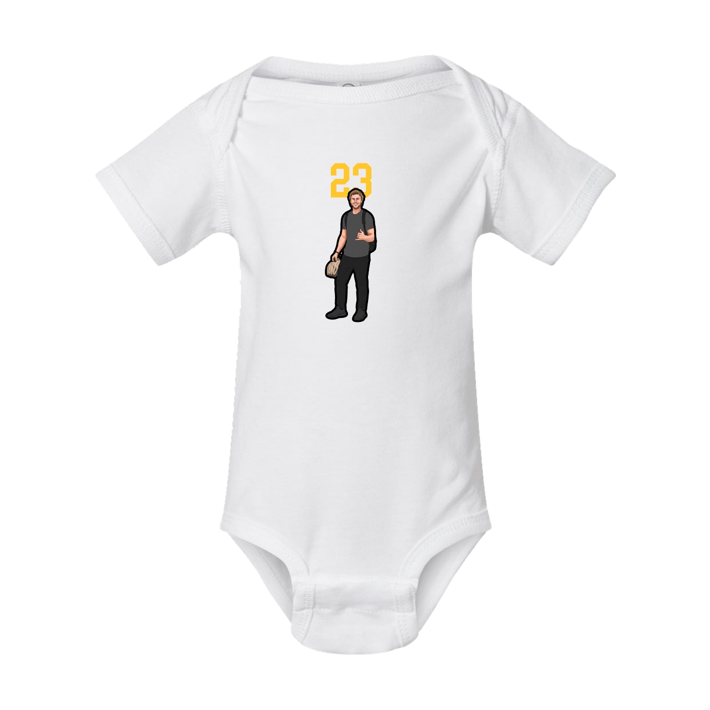 Baby Onesie — Number Top in White