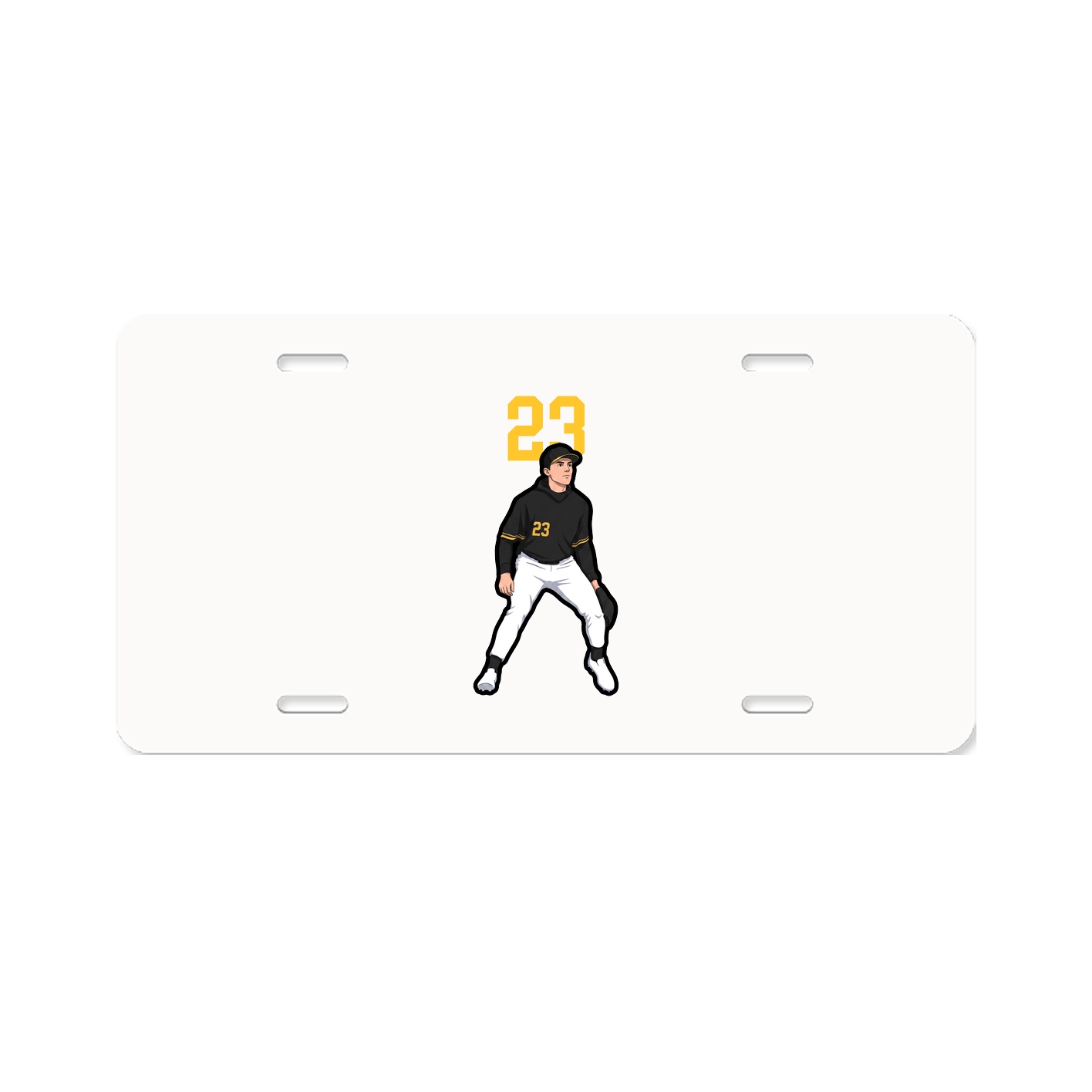 License Plate — Number Top in Classic
