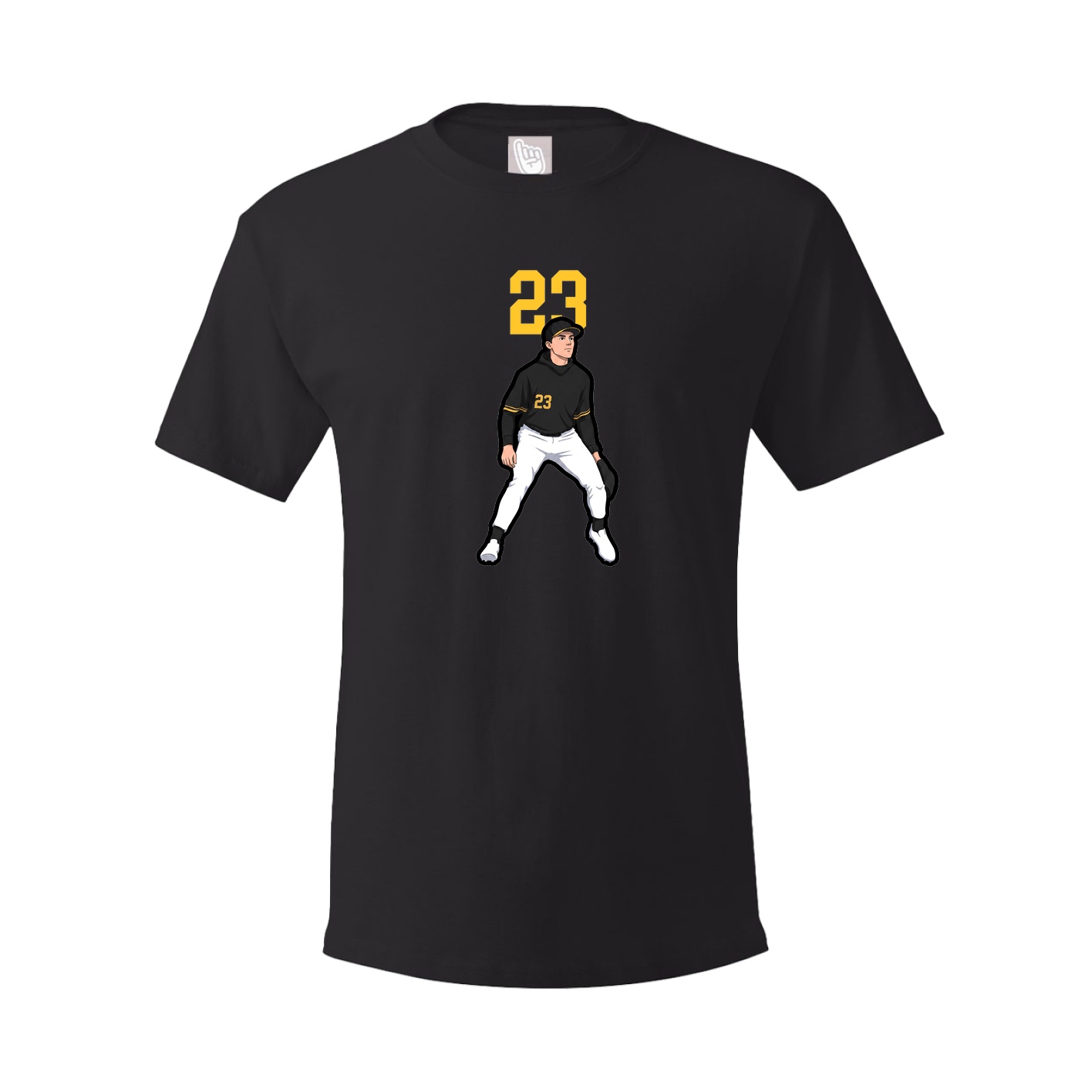 Youth Tee — Number Top in Black